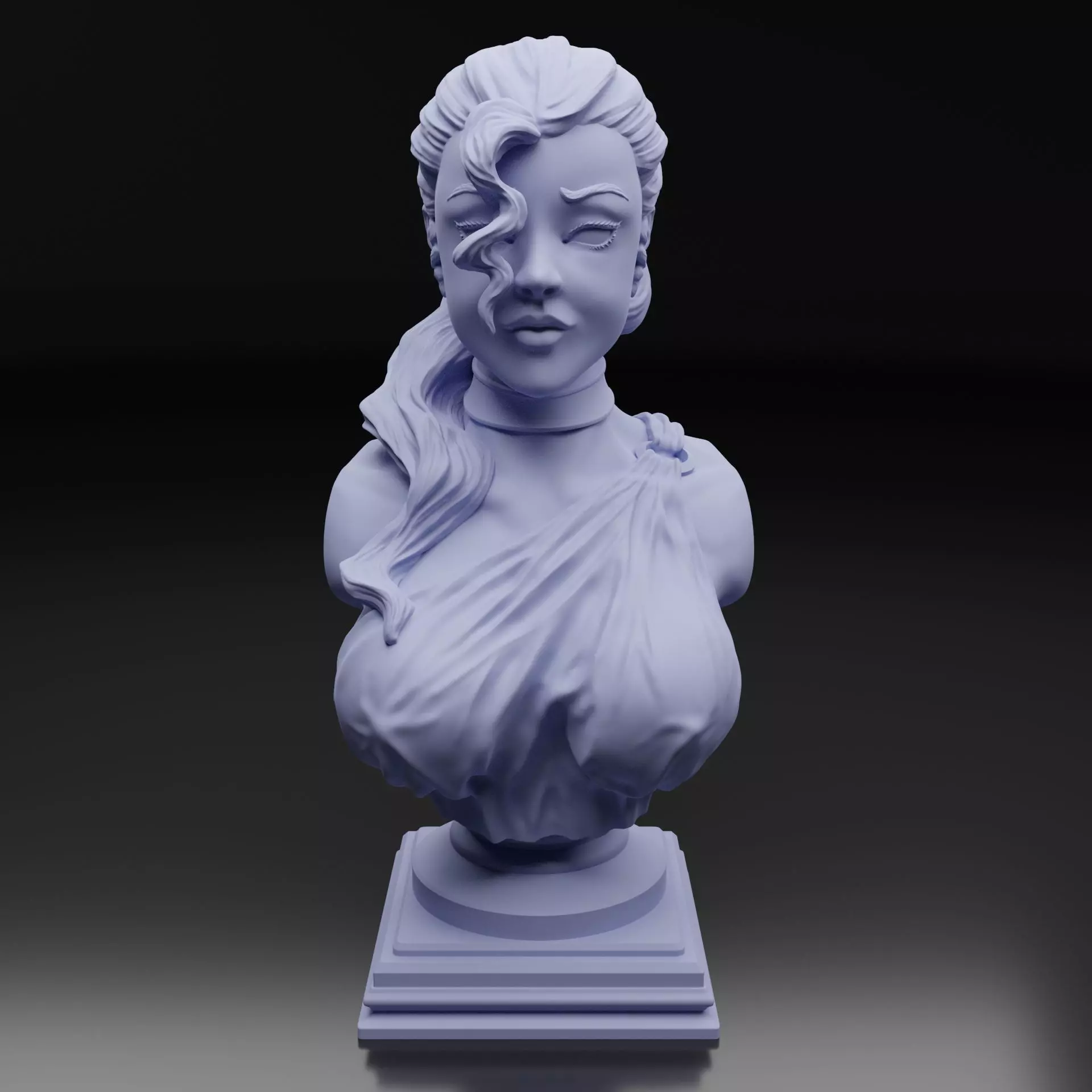 WOMAN BUST 3D print model_0