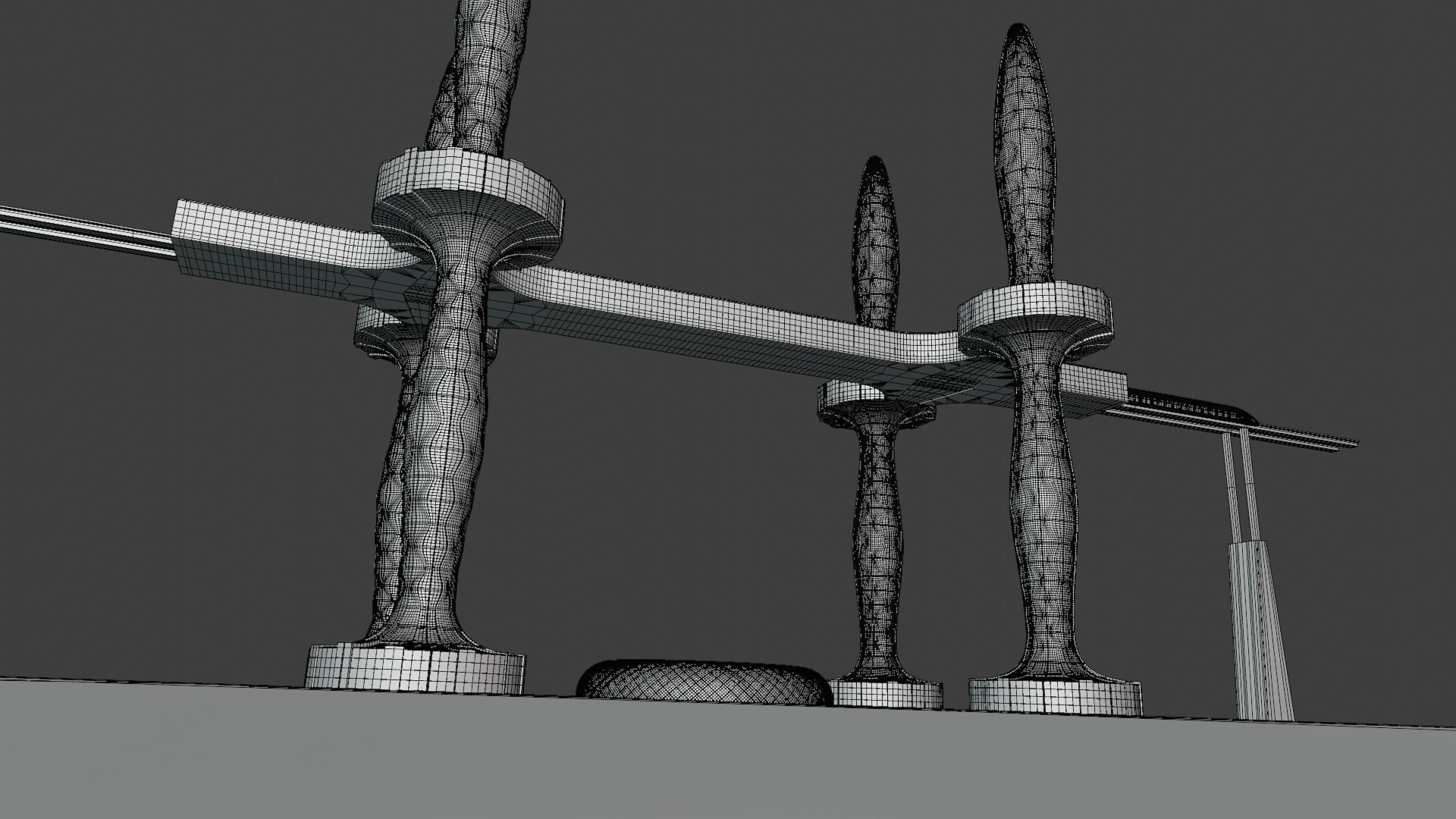 Future skyscrapers with maglev station 3D model_13