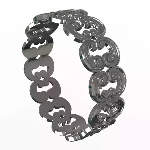 Jewellery Ring 05 Chrome Low-poly 3D model