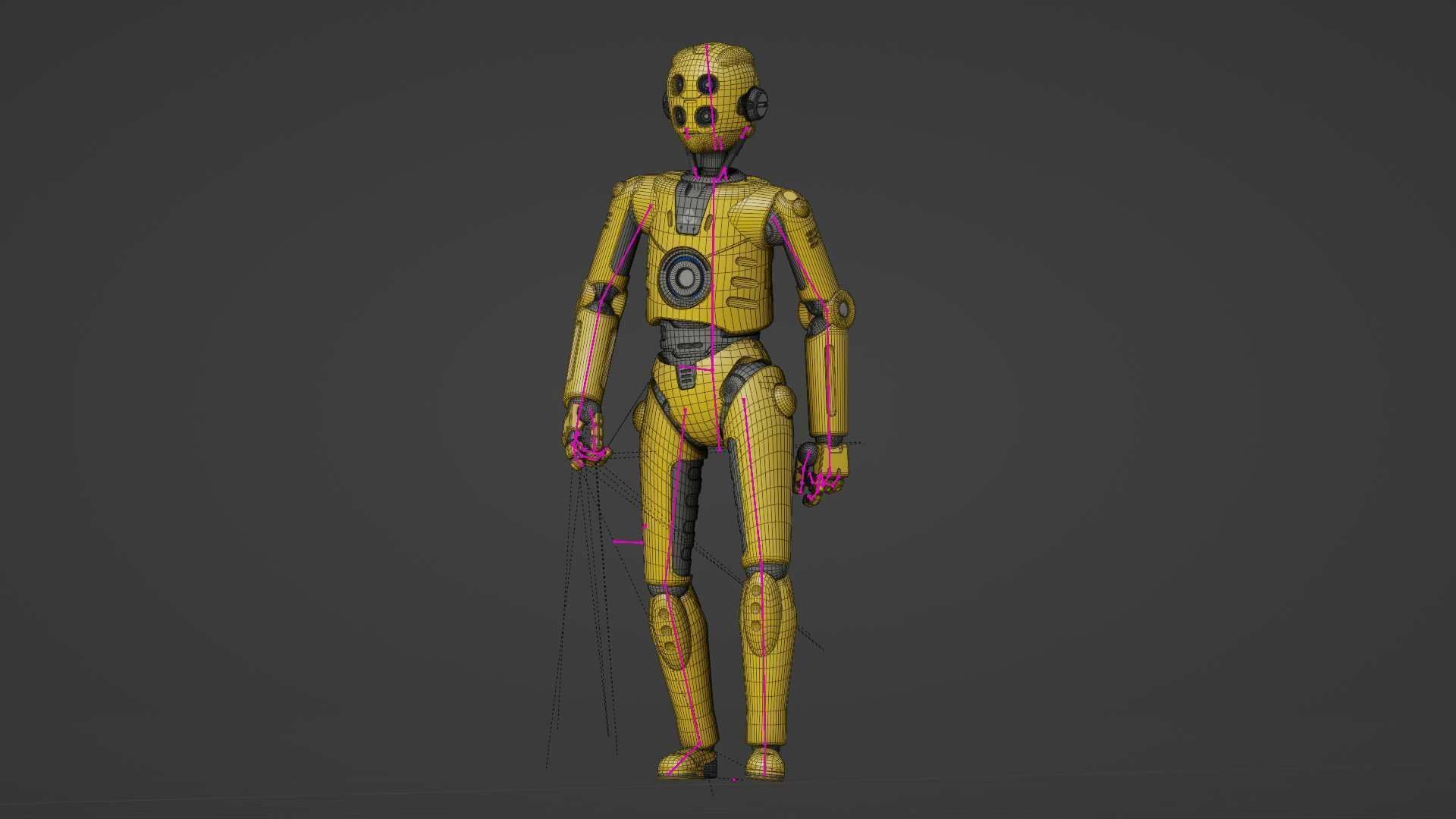 PROTOCOL DROID C-6 DS  RIGGED 3D model_37