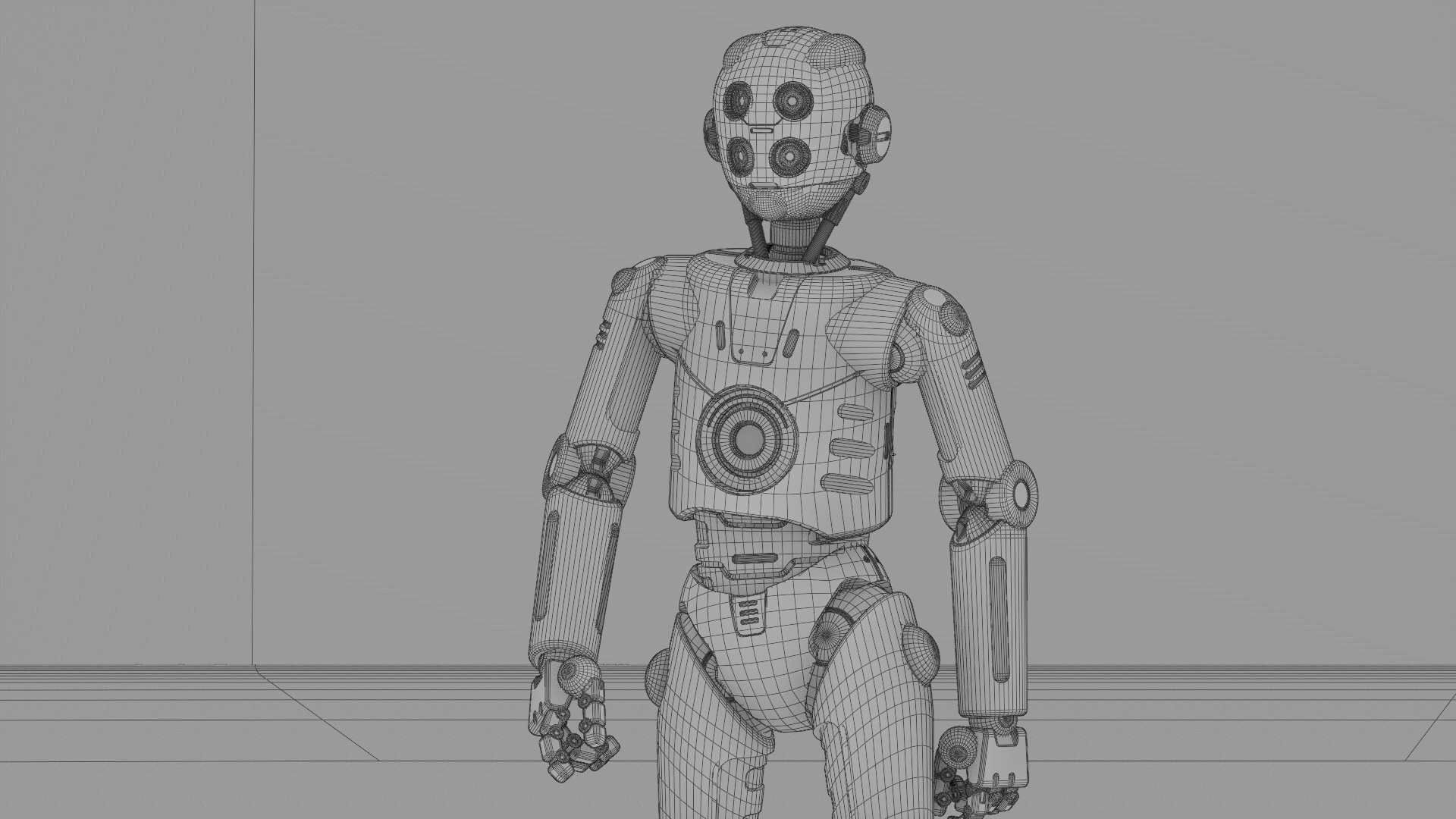 PROTOCOL DROID C-6 DS  RIGGED 3D model_40
