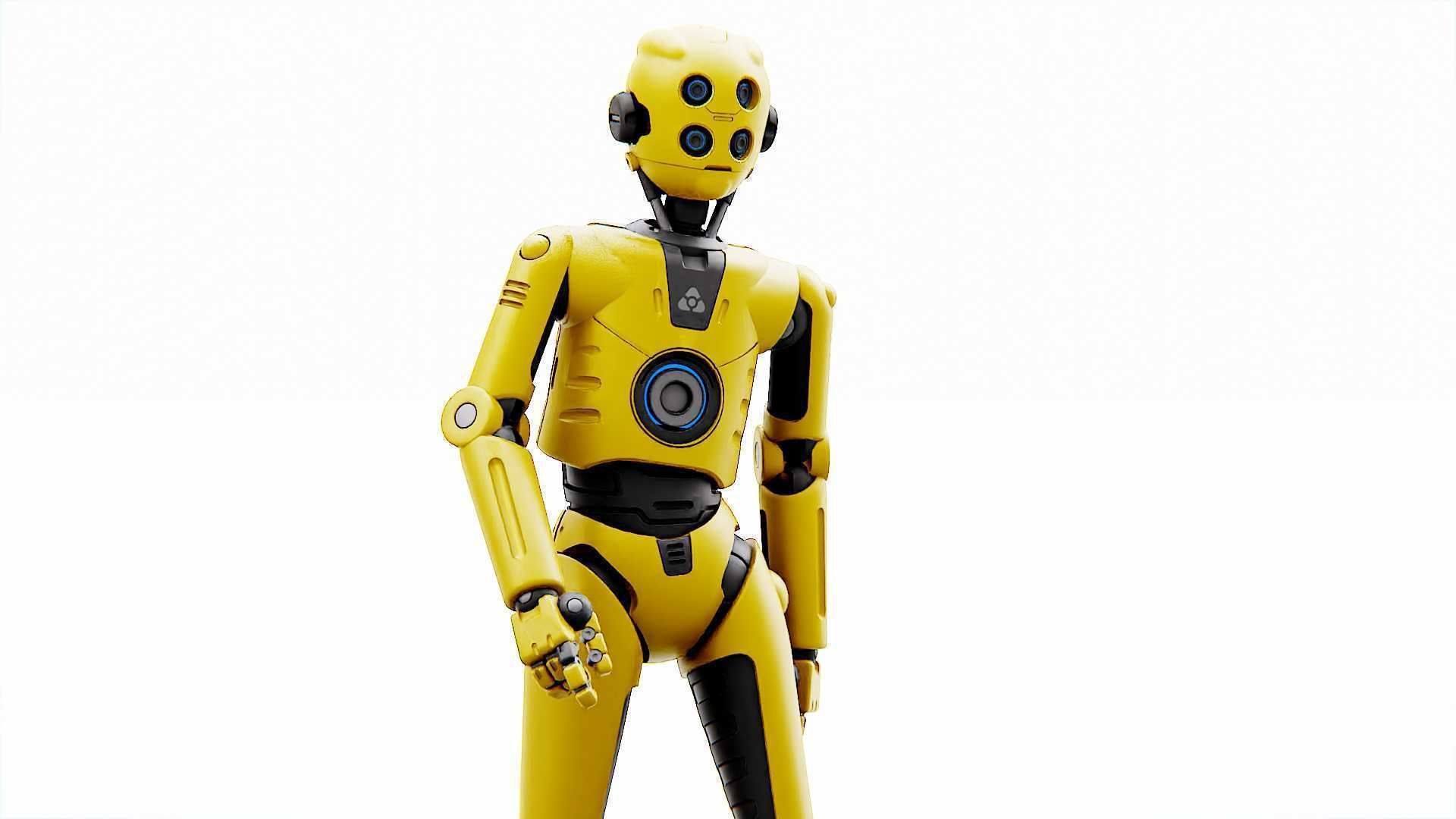 PROTOCOL DROID C-6 DS  RIGGED 3D model_29