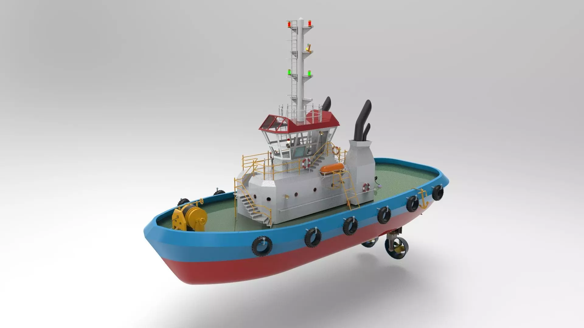 Tugboat CGI and Printed Model 3D model