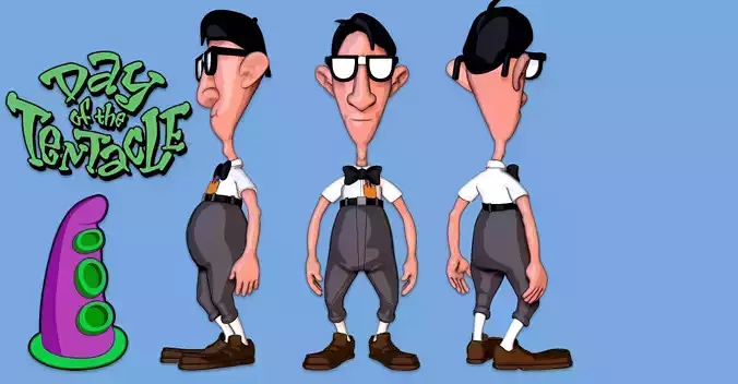 Bernard Bernoulli Day of the Tentacle  3D print model