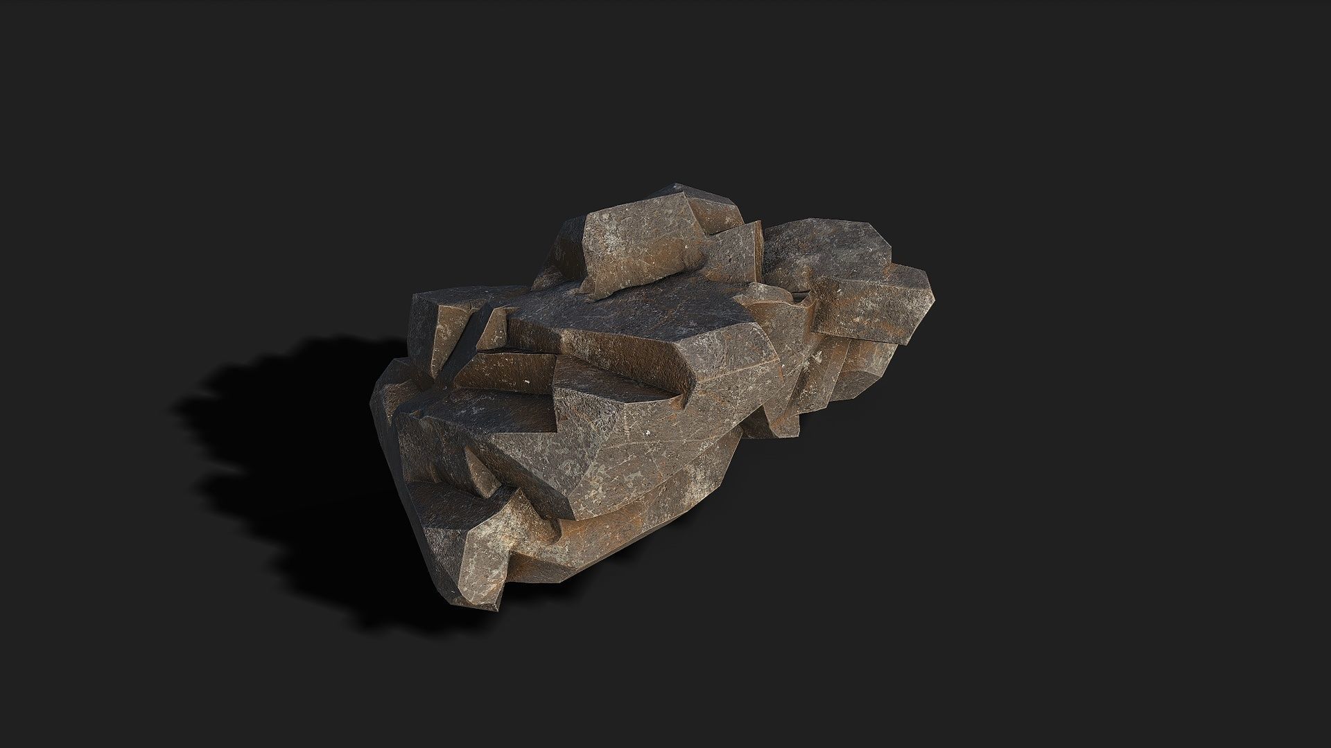 Mountain cliff Rocks - PBR Pack 01 Low-poly 3D model_16