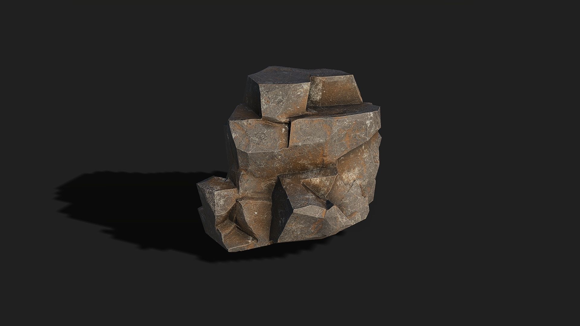 Mountain cliff Rocks - PBR Pack 01 Low-poly 3D model_18