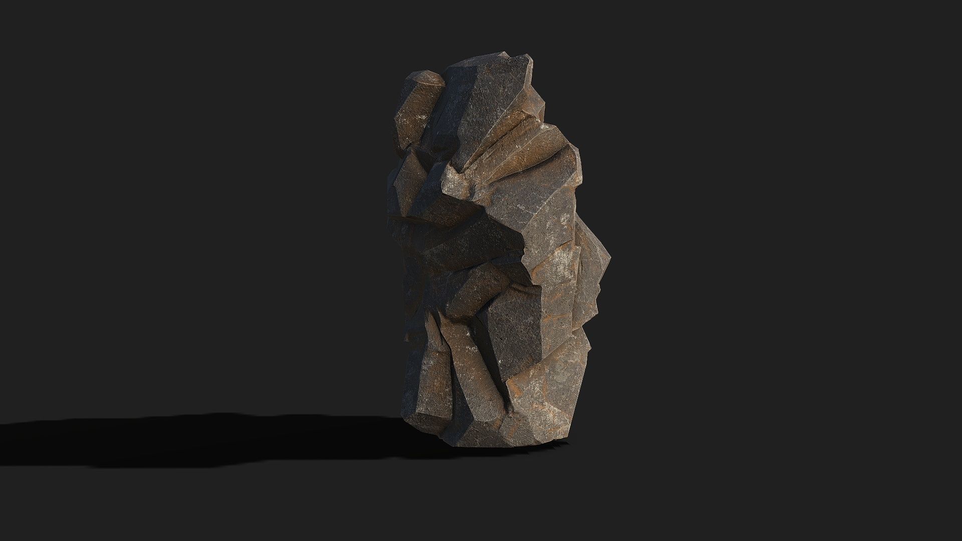 Mountain cliff Rocks - PBR Pack 01 Low-poly 3D model_14
