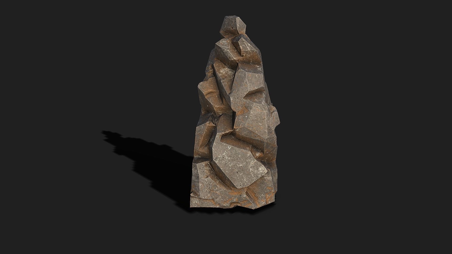 Mountain cliff Rocks - PBR Pack 01 Low-poly 3D model_6