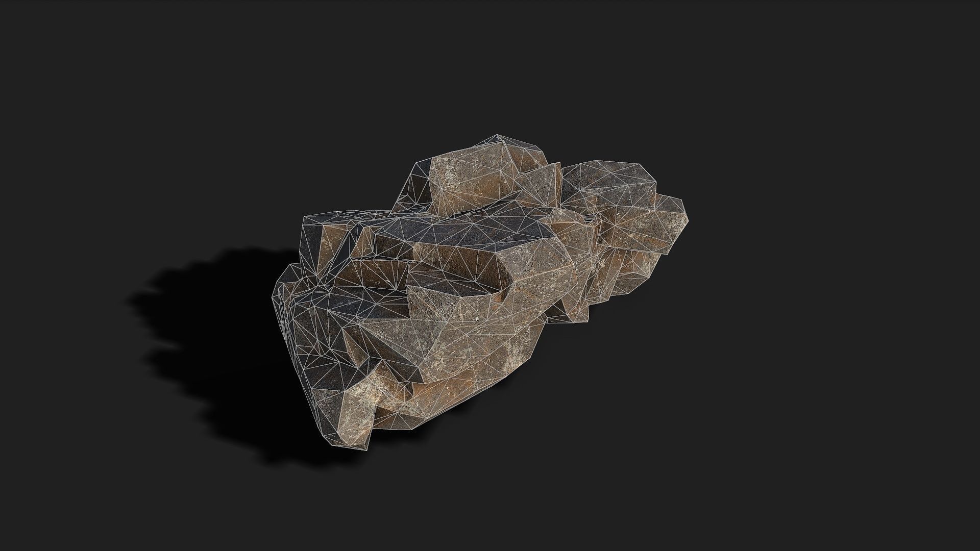 Mountain cliff Rocks - PBR Pack 01 Low-poly 3D model_17