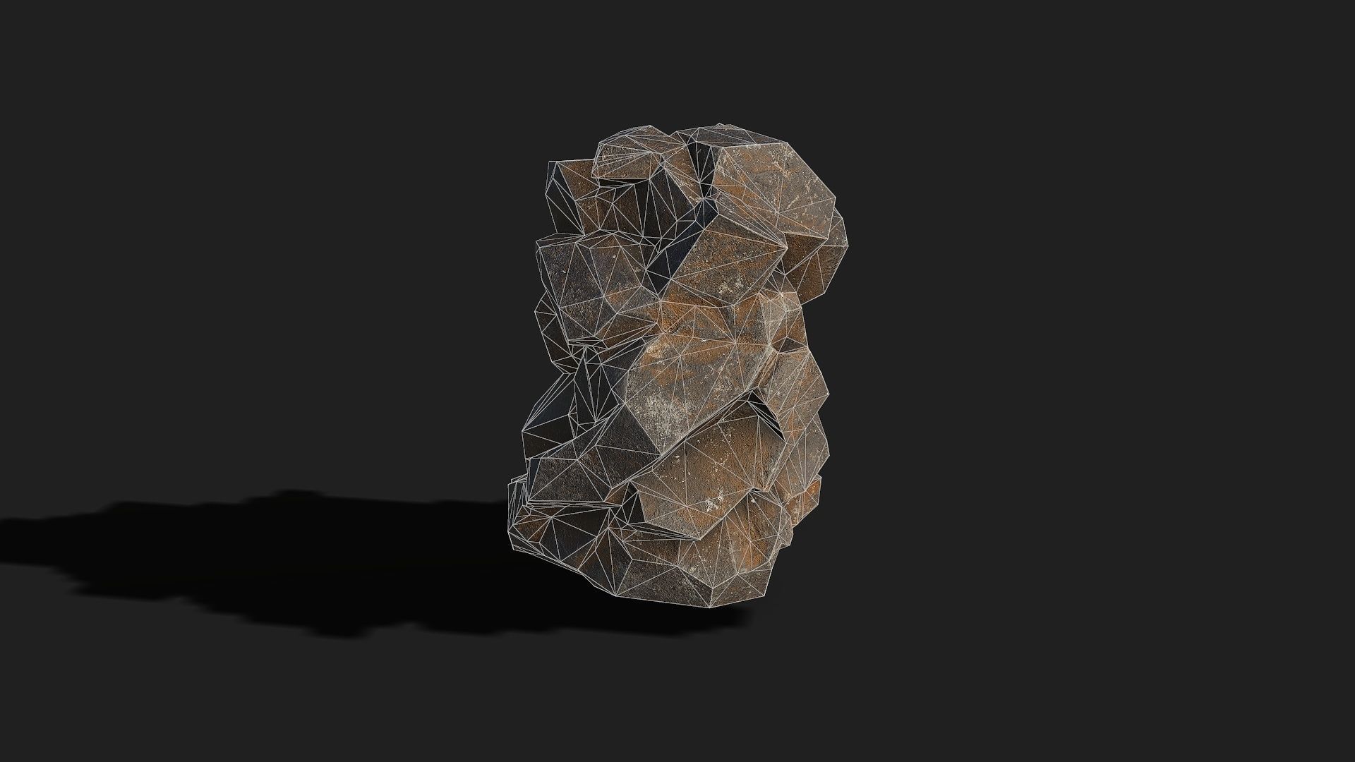 Mountain cliff Rocks - PBR Pack 01 Low-poly 3D model_13