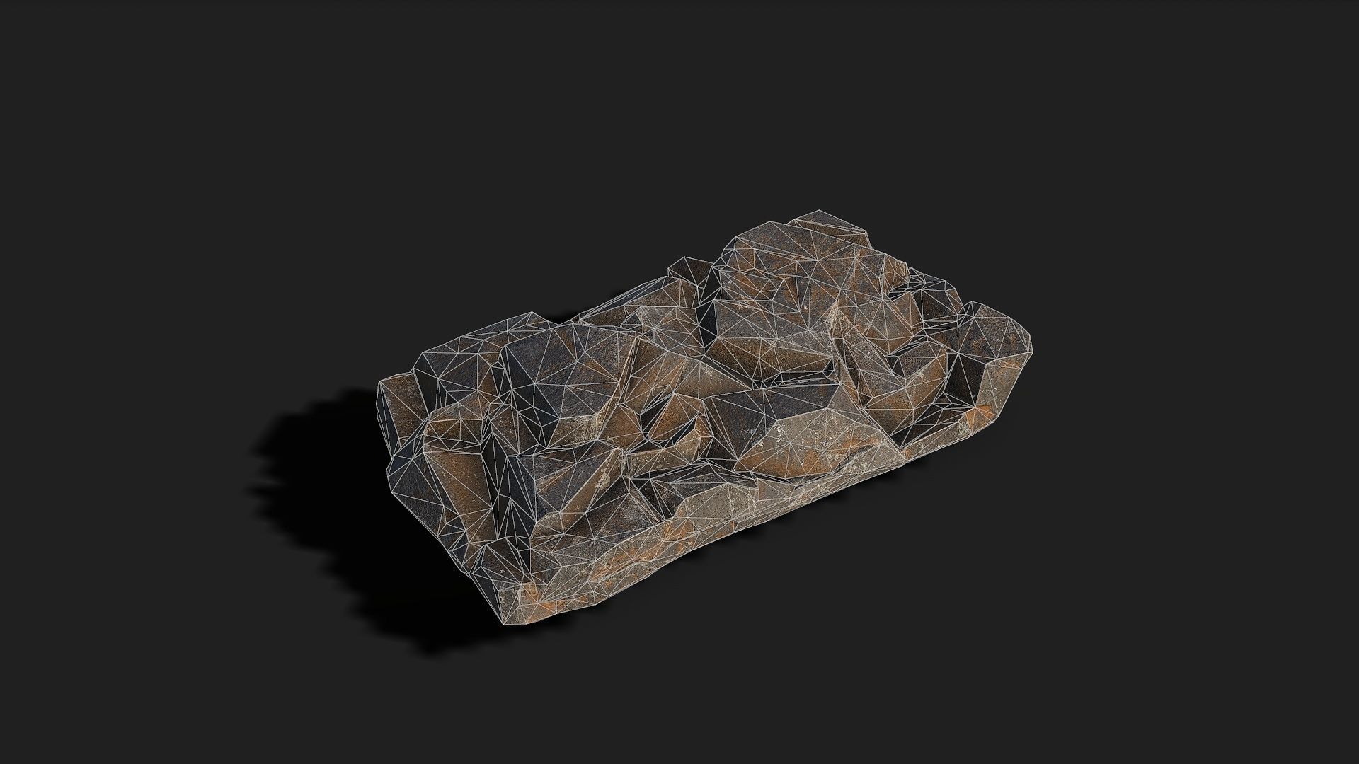 Mountain cliff Rocks - PBR Pack 01 Low-poly 3D model_11