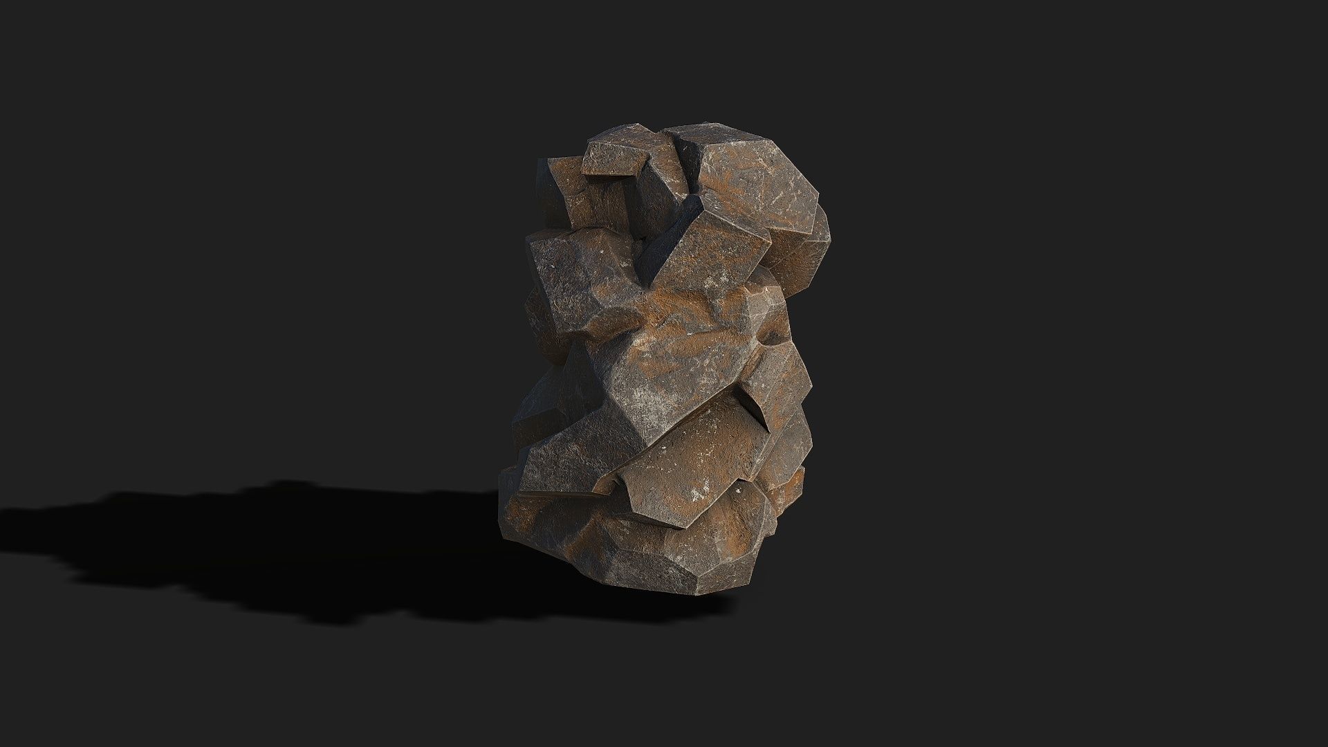 Mountain cliff Rocks - PBR Pack 01 Low-poly 3D model_12