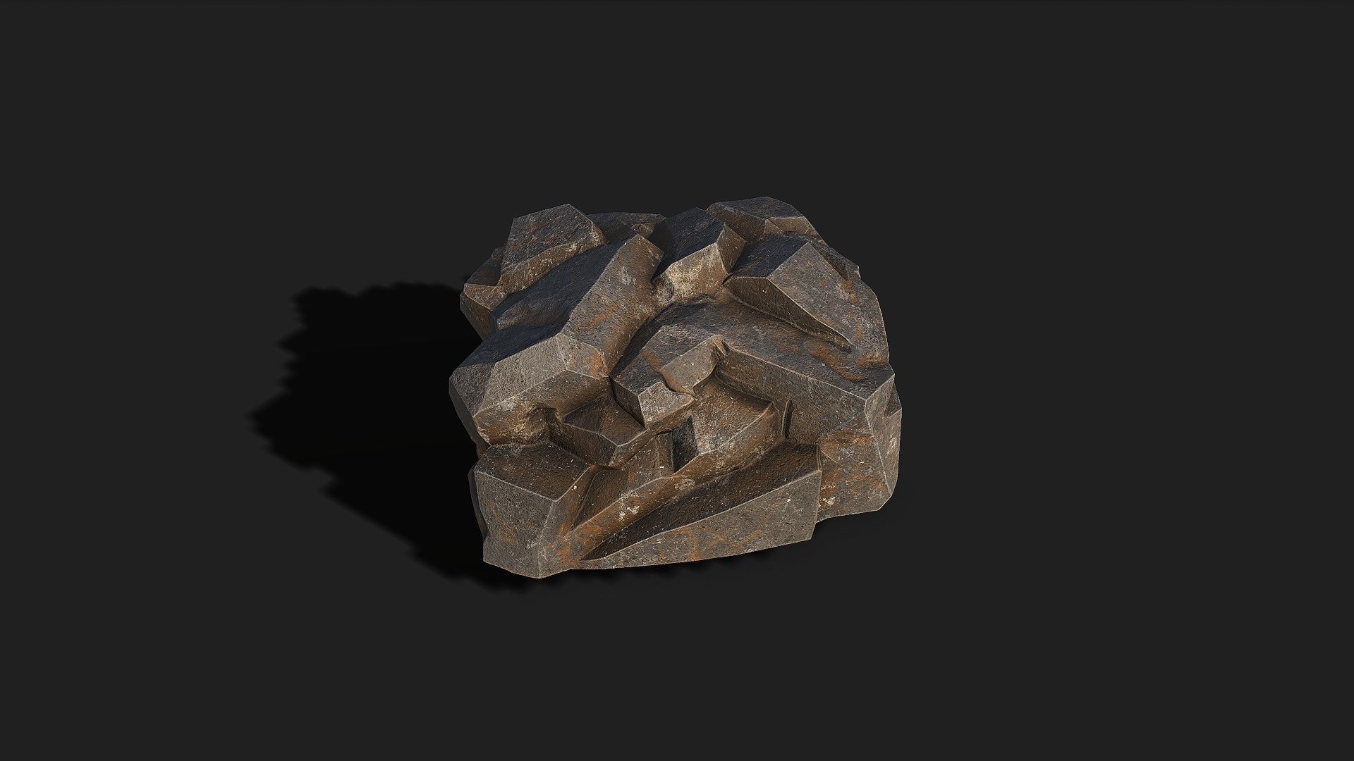Mountain cliff Rocks - PBR Pack 01 Low-poly 3D model_20