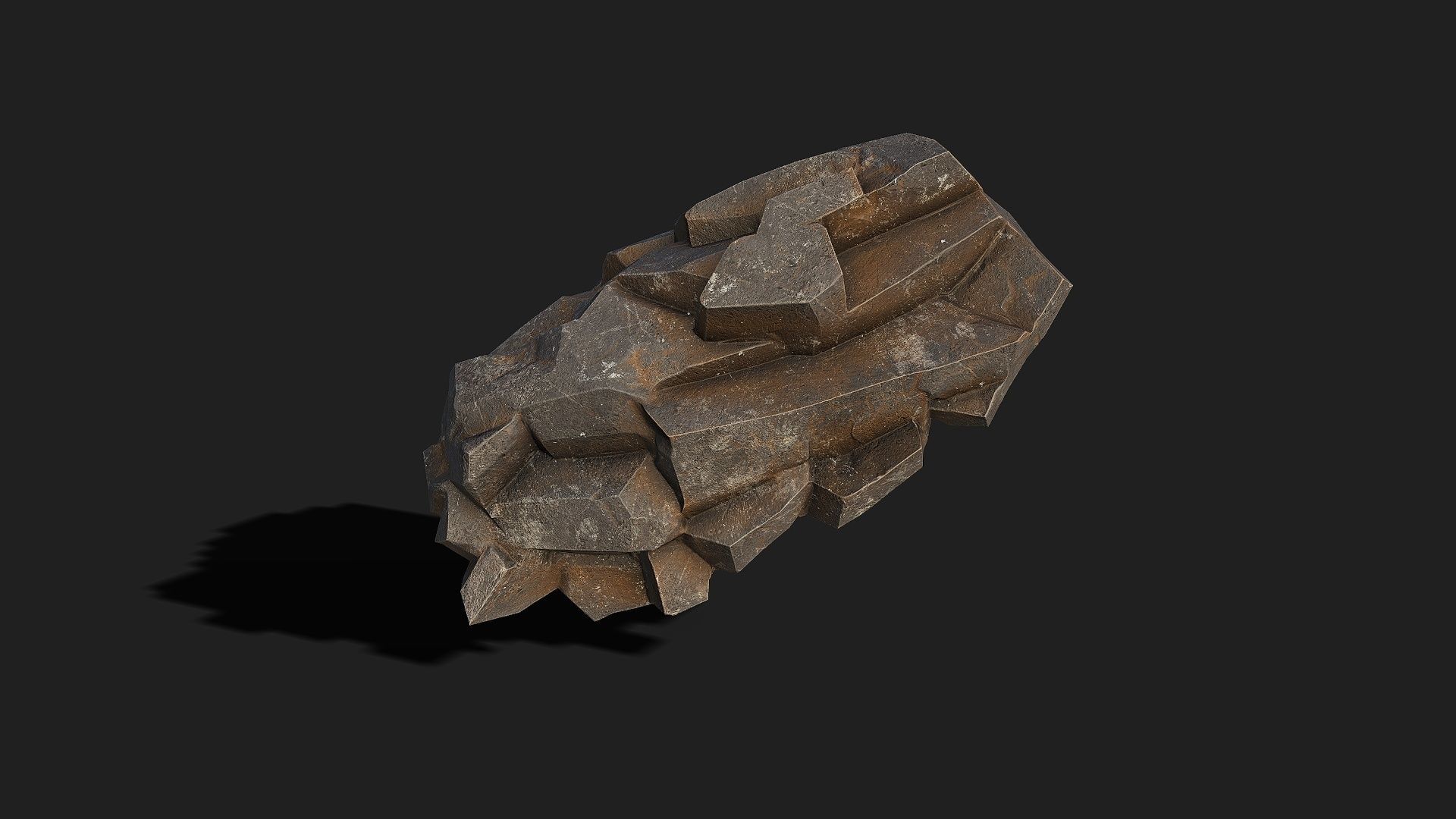 Mountain cliff Rocks - PBR Pack 01 Low-poly 3D model_8