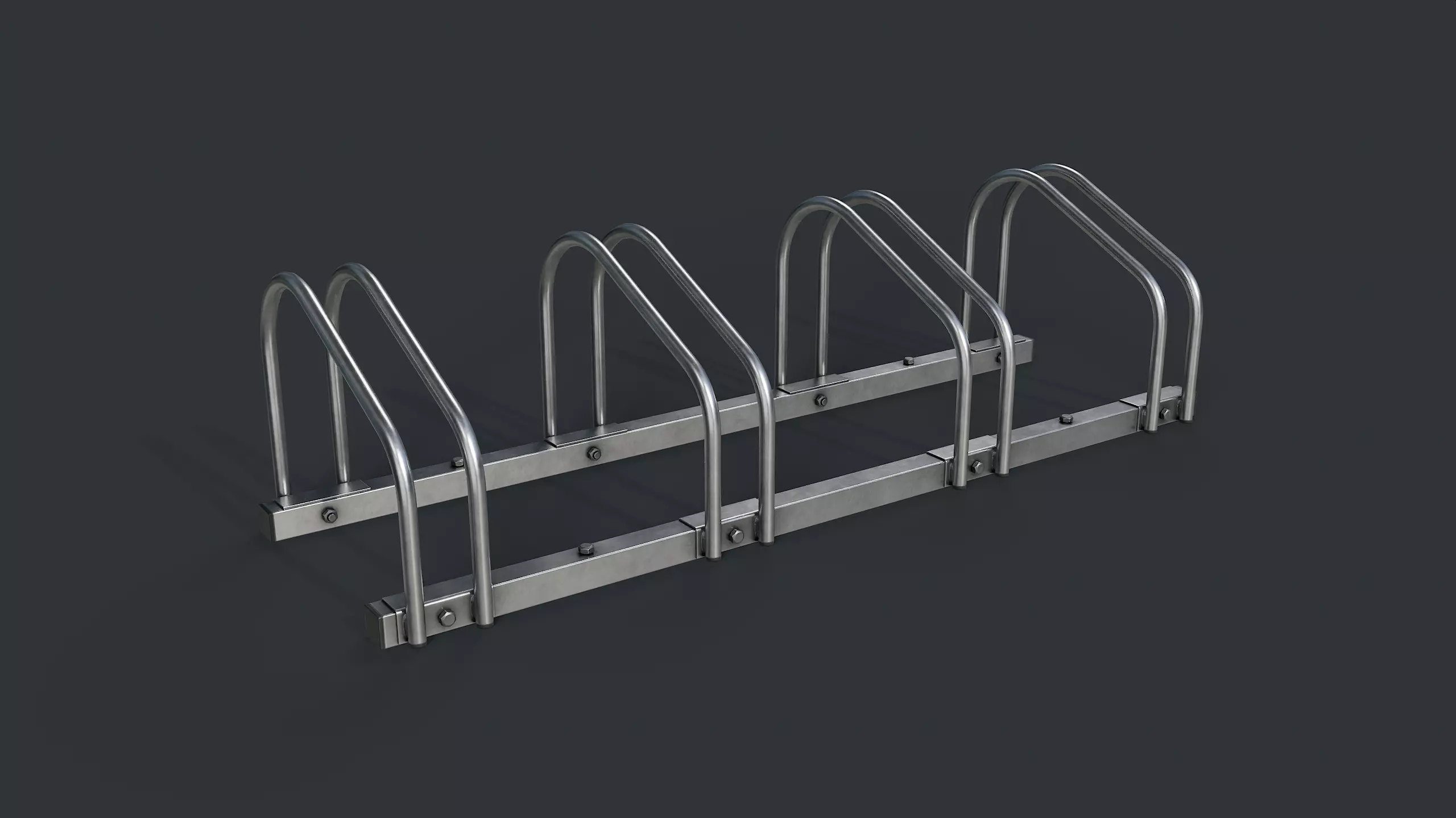 Bike Rack 1 PBR Game Ready Low-poly 3D model_0