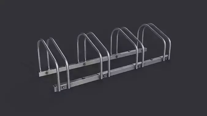 Bike Rack 1 PBR Game Ready Low-poly 3D model