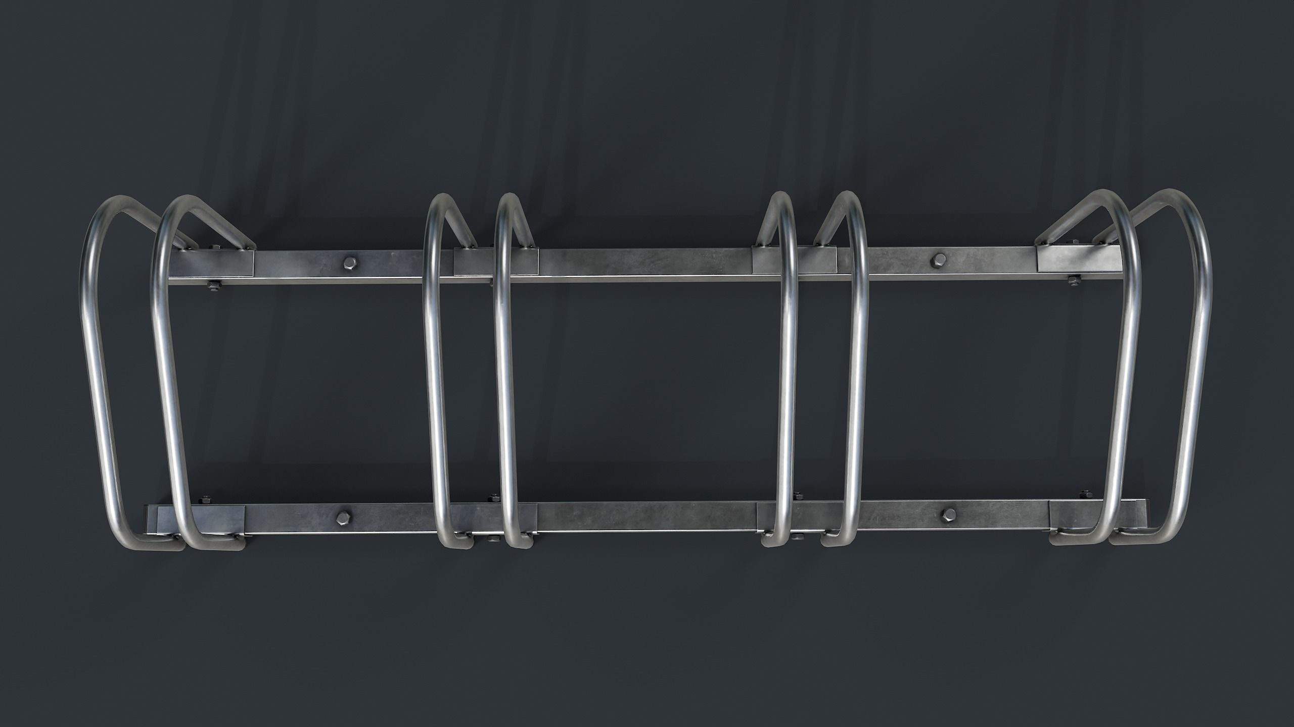 Bike Rack 1 PBR Game Ready Low-poly 3D model_7