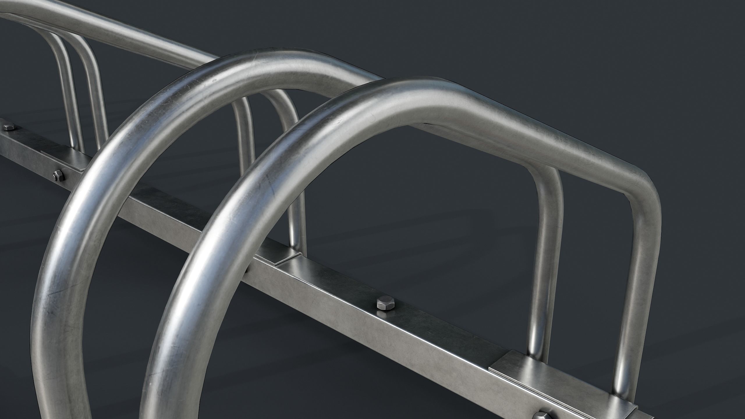 Bike Rack 1 PBR Game Ready Low-poly 3D model_13