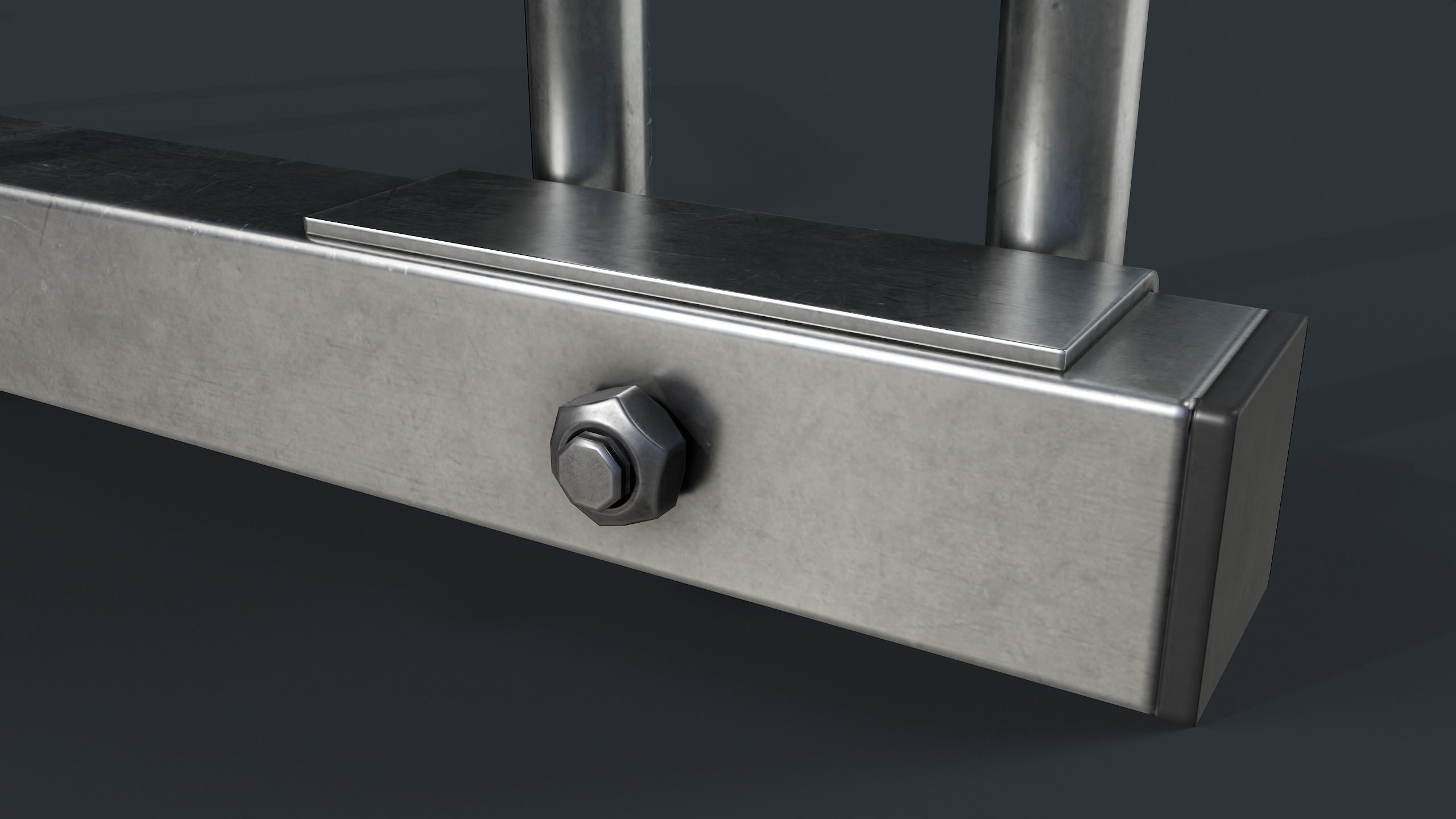 Bike Rack 1 PBR Game Ready Low-poly 3D model_11