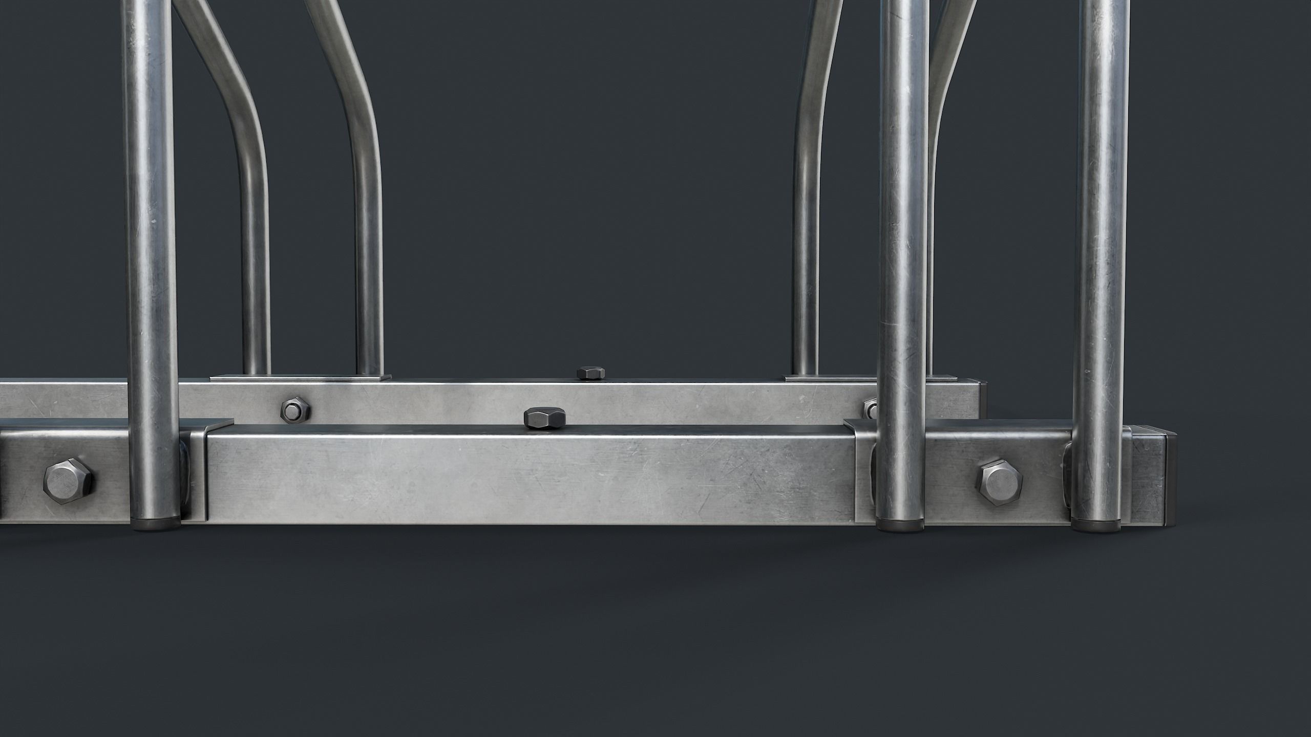 Bike Rack 1 PBR Game Ready Low-poly 3D model_12