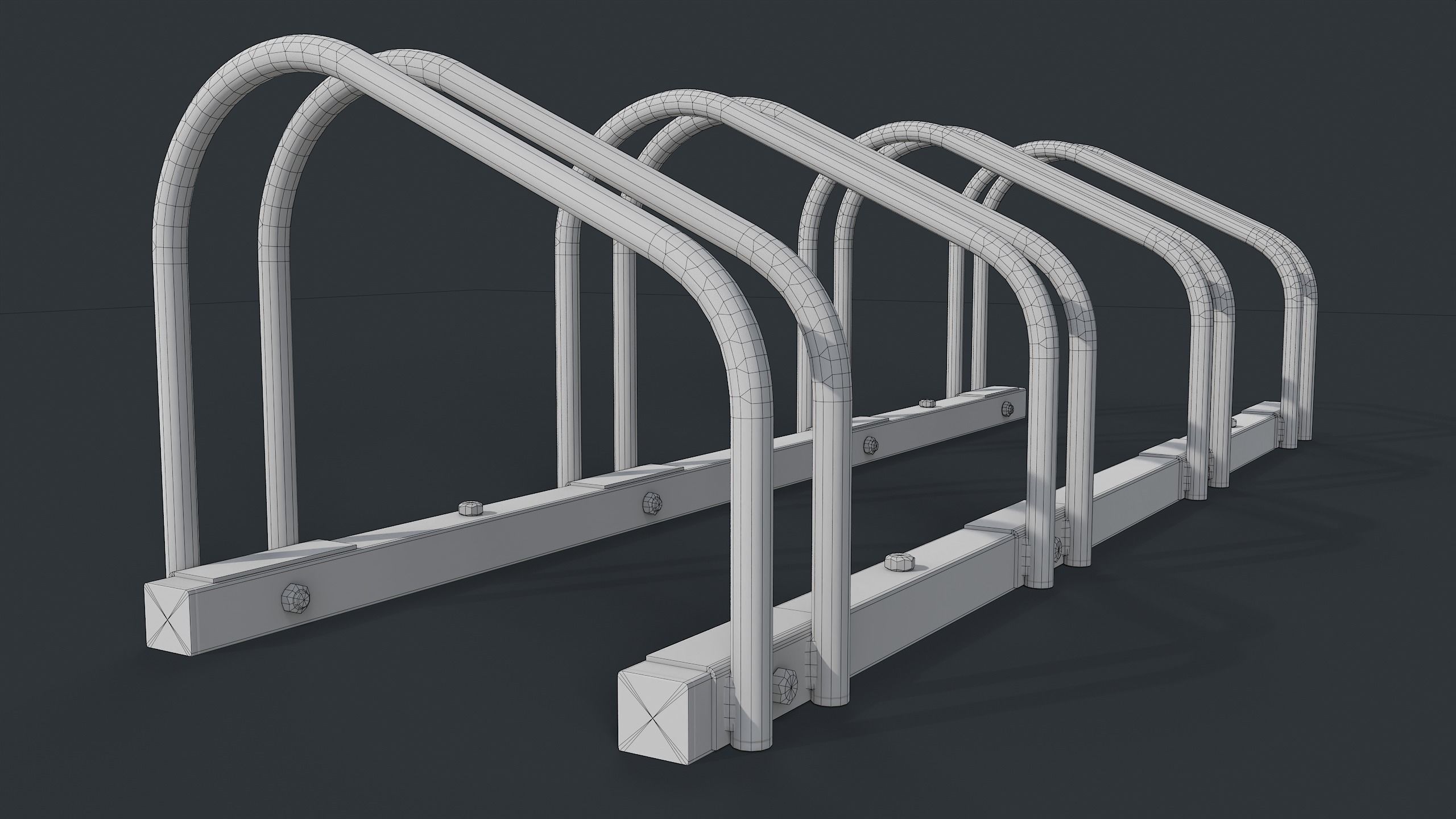 Bike Rack 1 PBR Game Ready Low-poly 3D model_18
