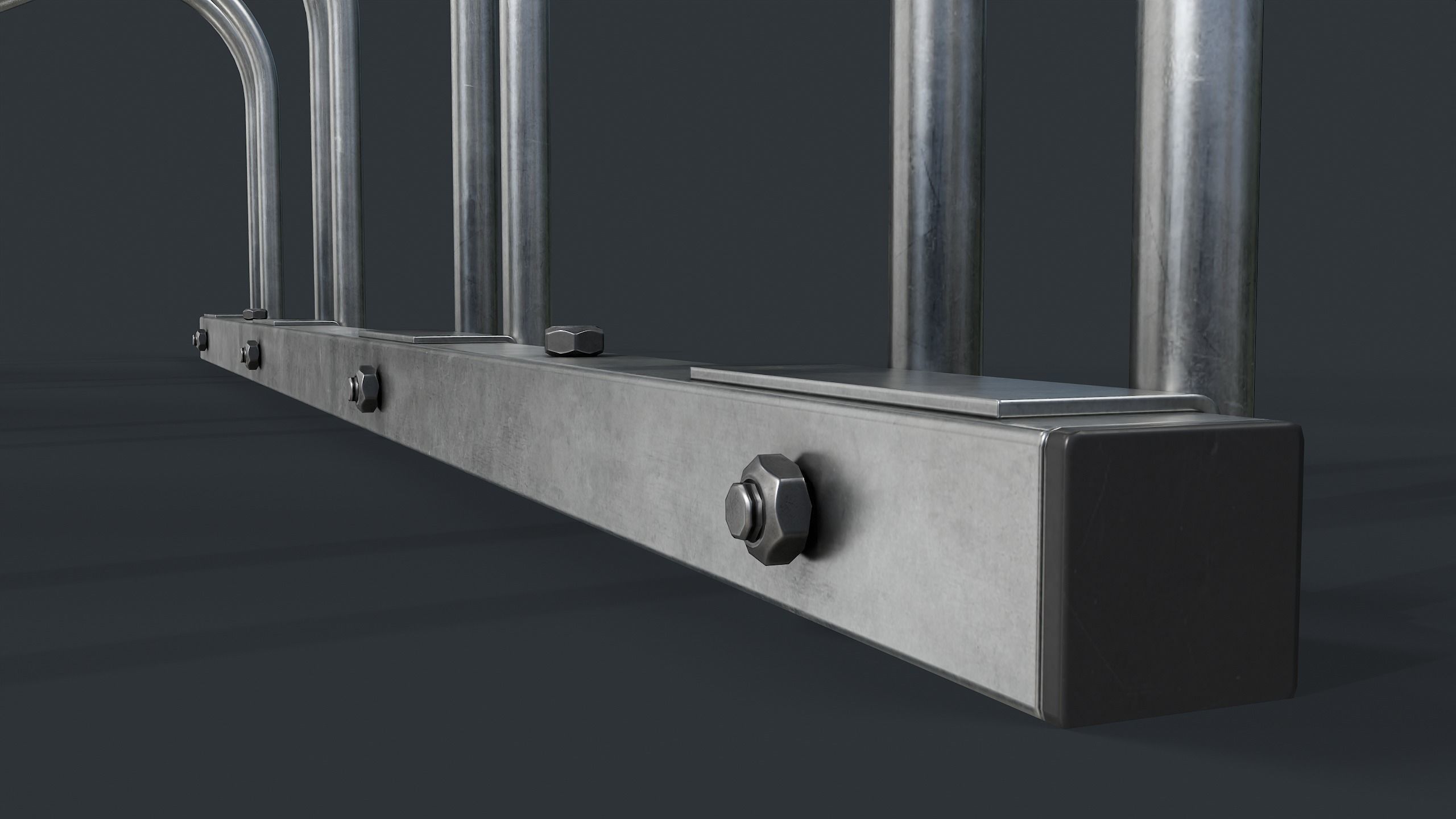 Bike Rack 1 PBR Game Ready Low-poly 3D model_15