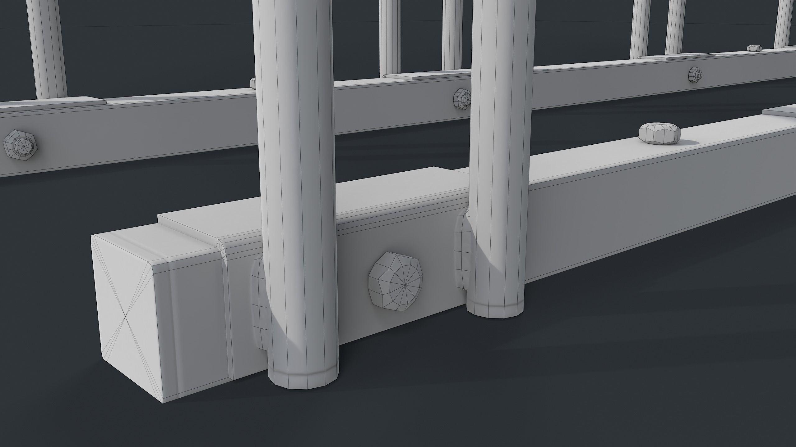 Bike Rack 1 PBR Game Ready Low-poly 3D model_19