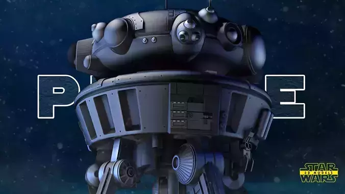 Probe Droid Sculpture Tested for 3D printing 3D print model