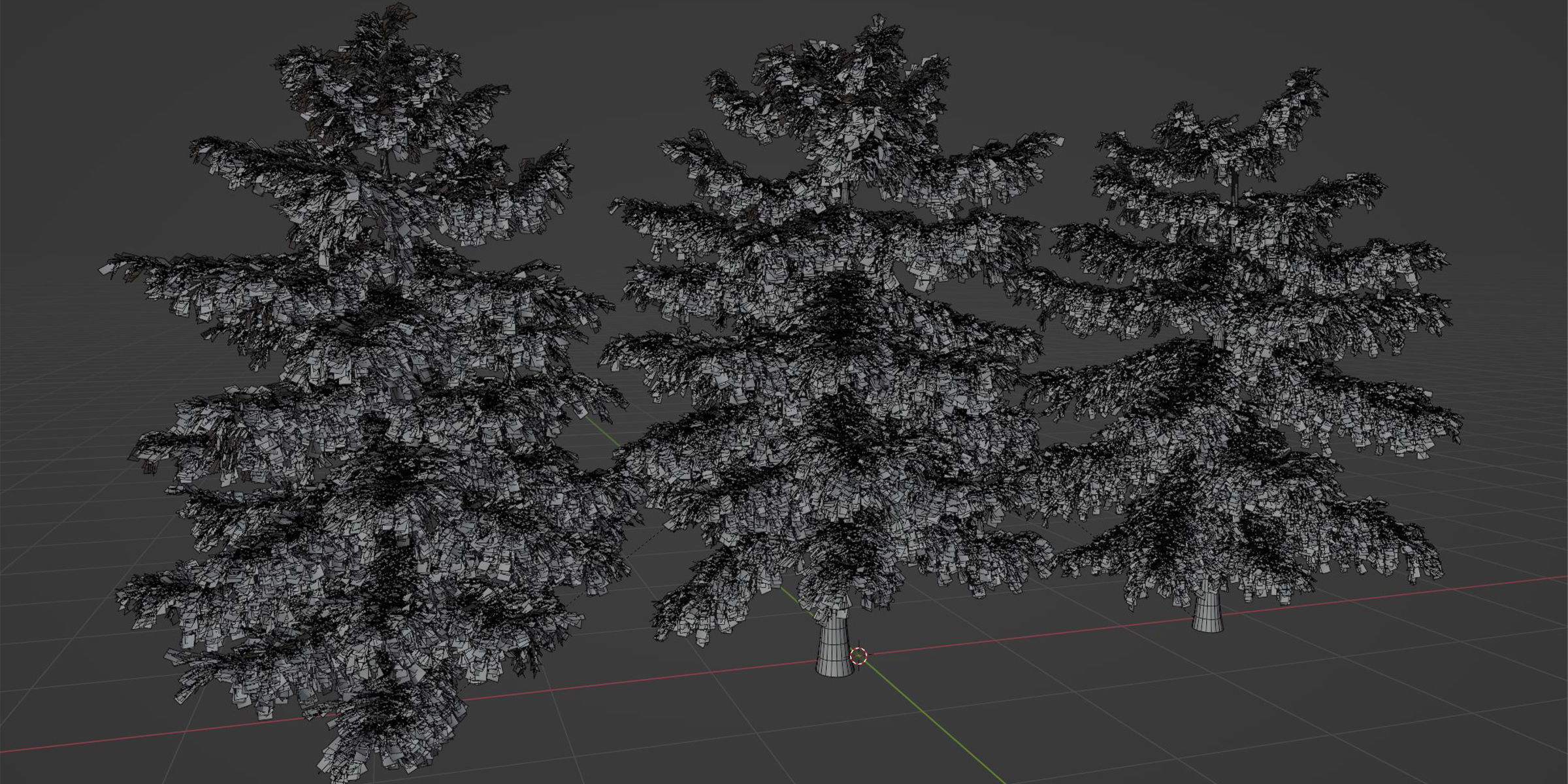 Pine trees collection vol 107-Blender 3D model_7