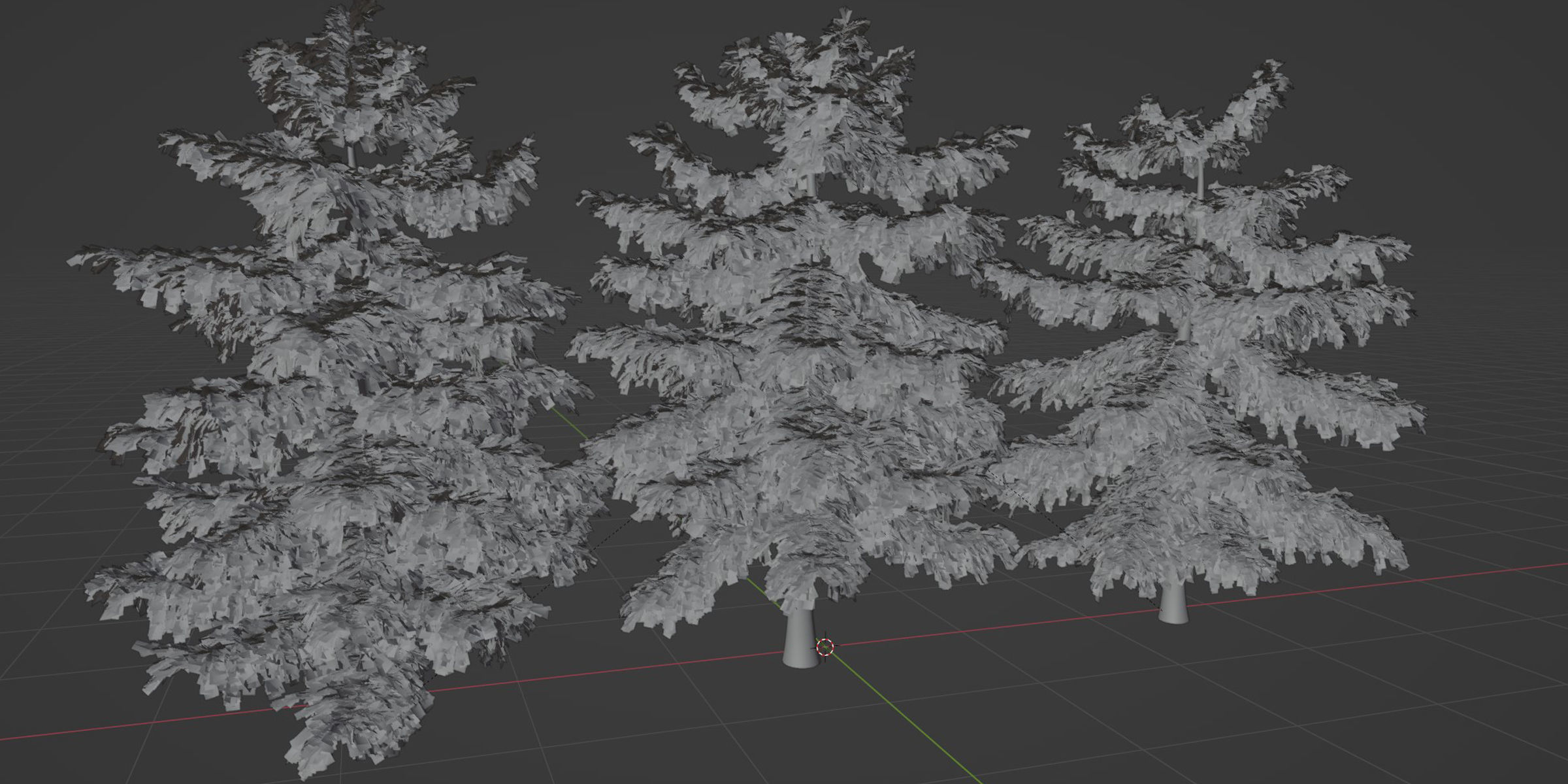 Pine trees collection vol 107-Blender 3D model_8