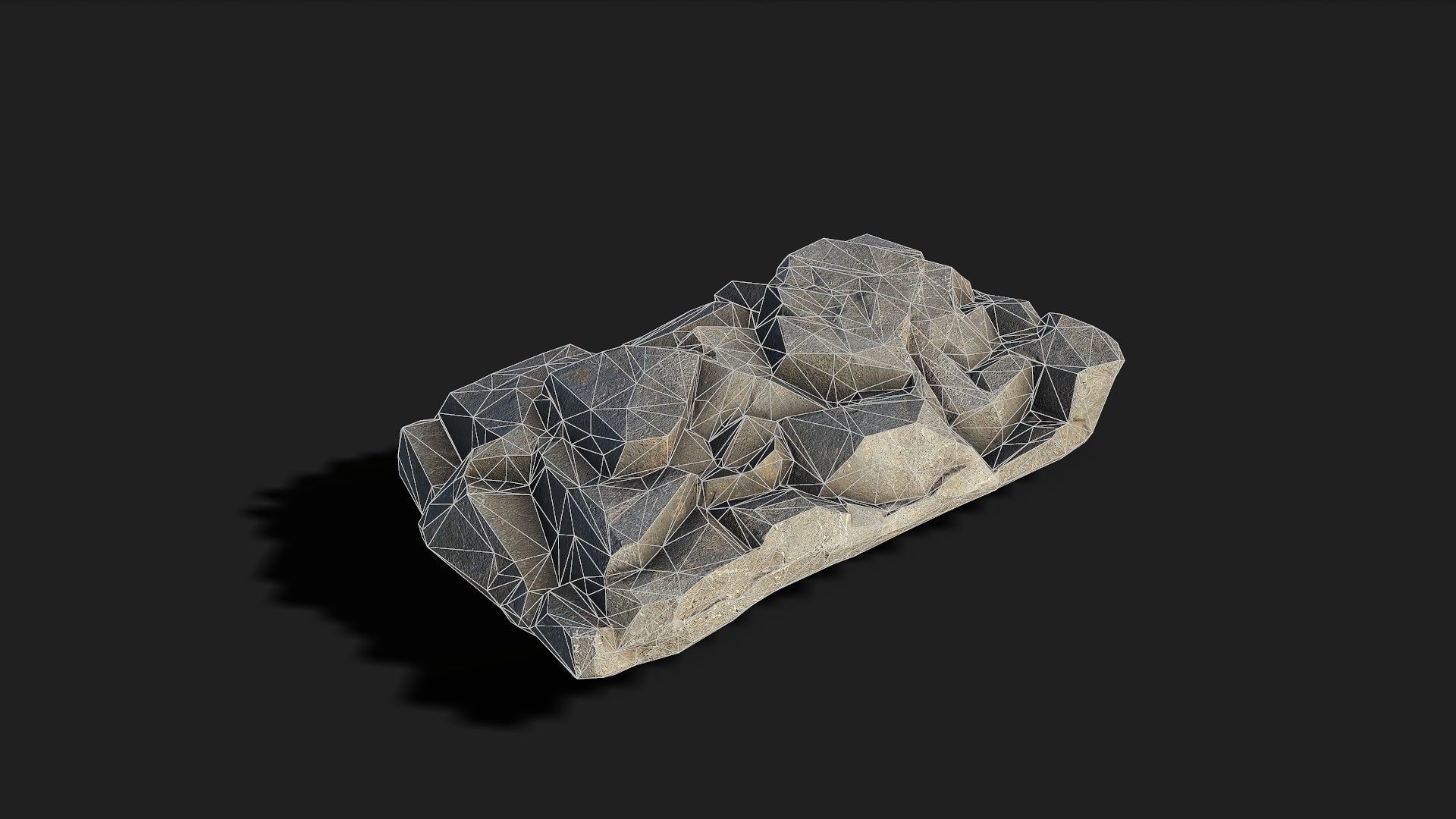 Mountain cliff Rocks - PBR Pack 02 Low-poly 3D model_12