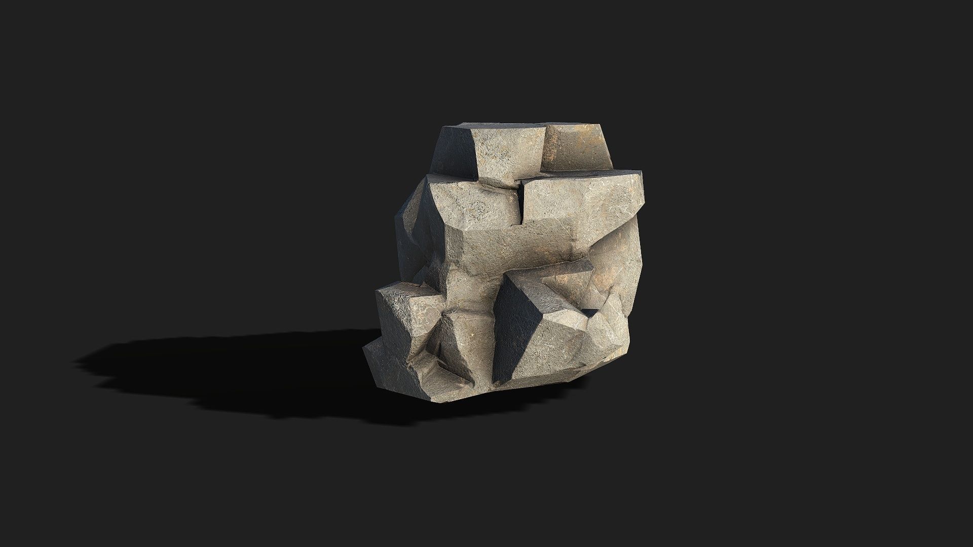 Mountain cliff Rocks - PBR Pack 02 Low-poly 3D model_19