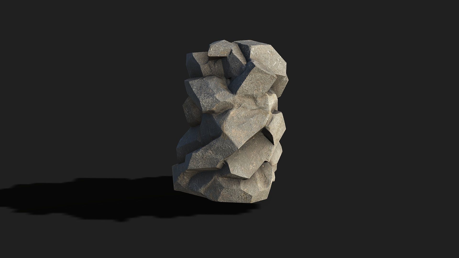 Mountain cliff Rocks - PBR Pack 02 Low-poly 3D model_13
