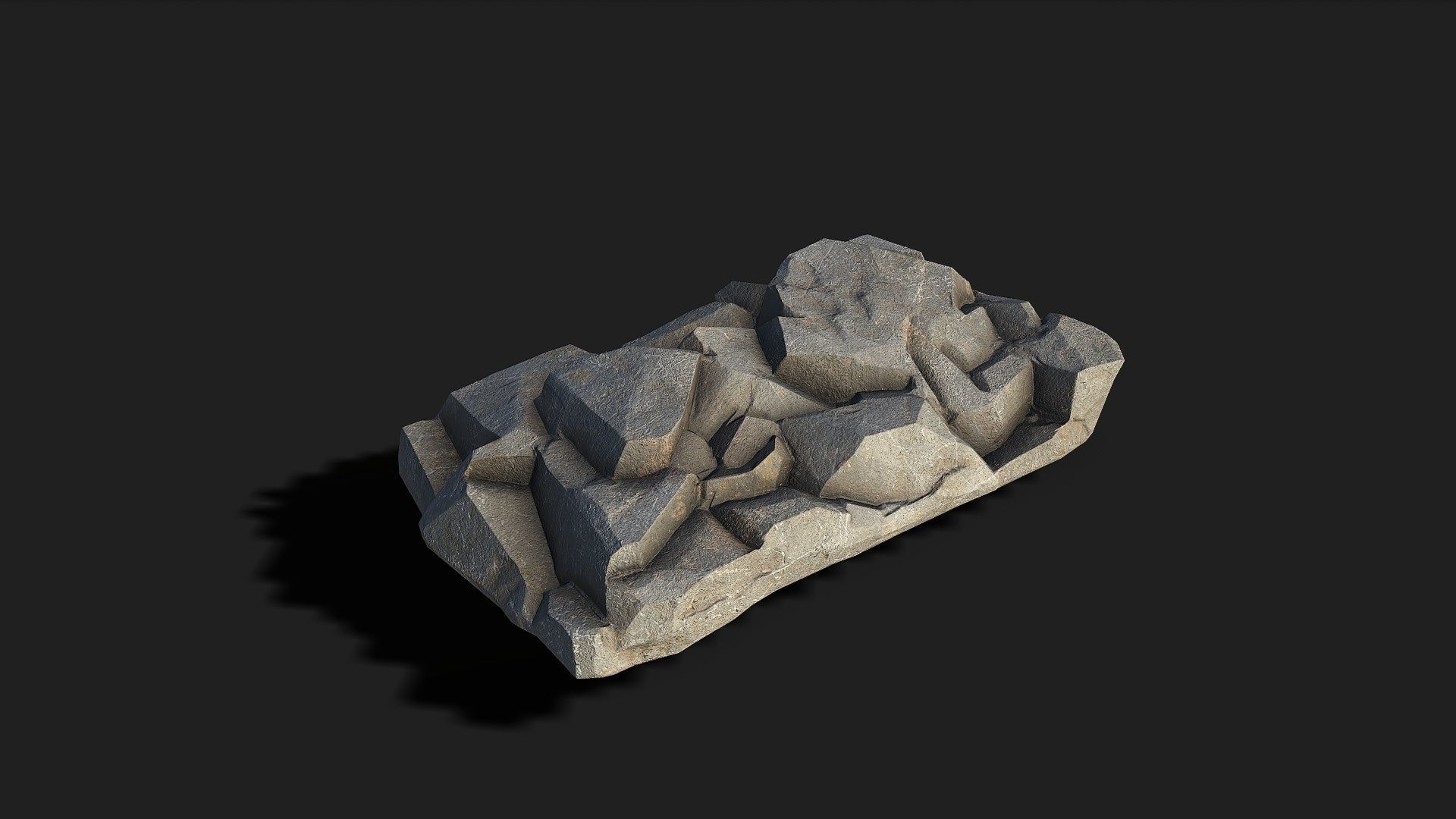 Mountain cliff Rocks - PBR Pack 02 Low-poly 3D model_11