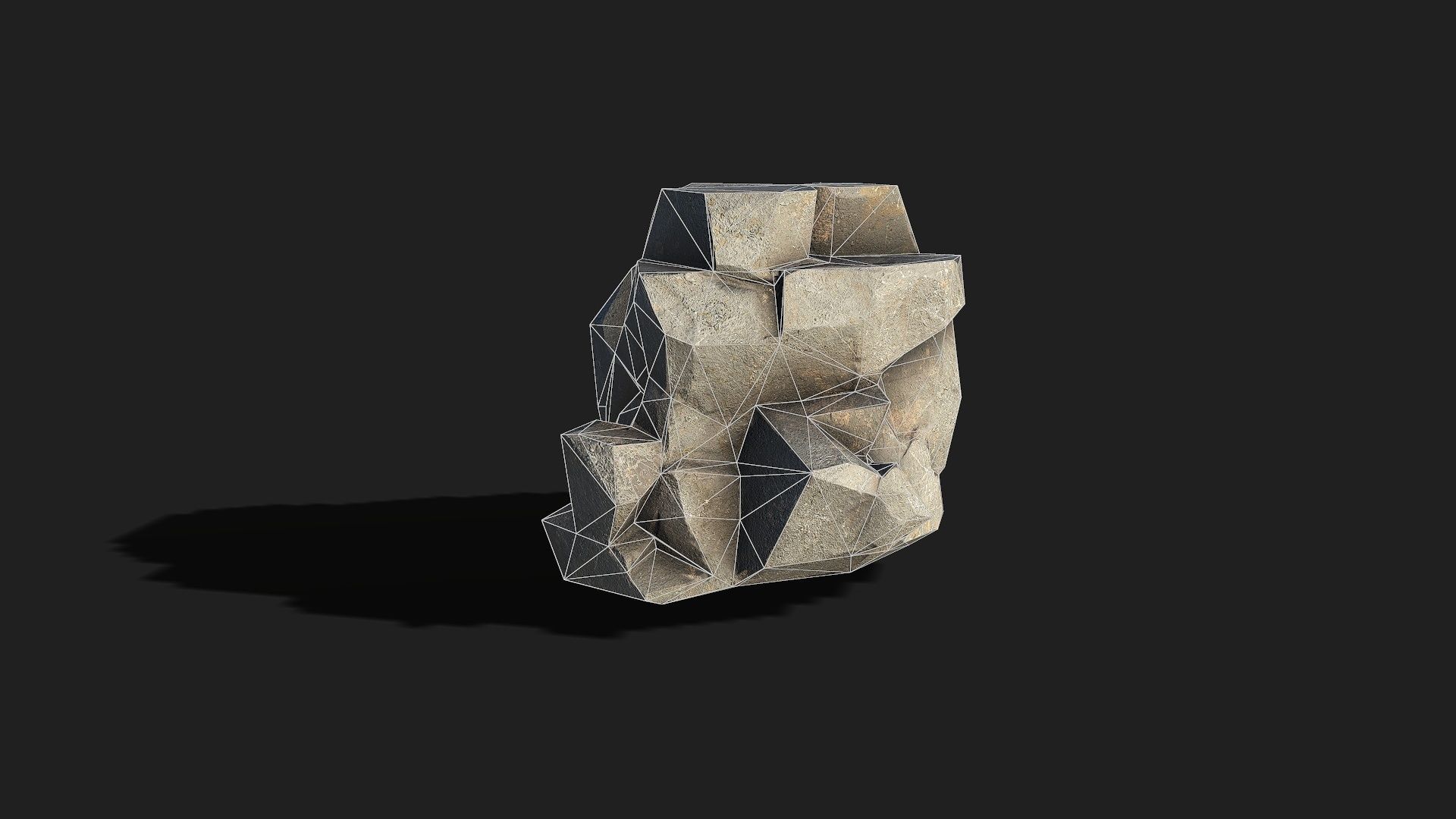 Mountain cliff Rocks - PBR Pack 02 Low-poly 3D model_20
