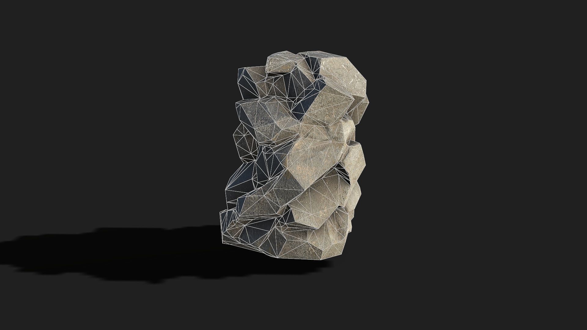 Mountain cliff Rocks - PBR Pack 02 Low-poly 3D model_14