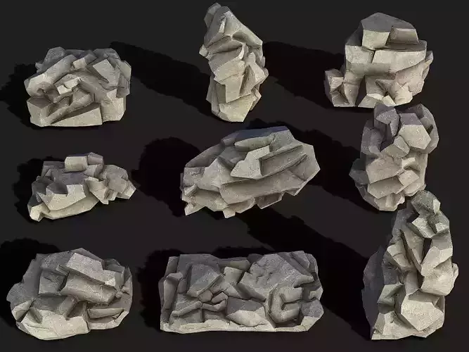 Mountain cliff Rocks - PBR Pack 02