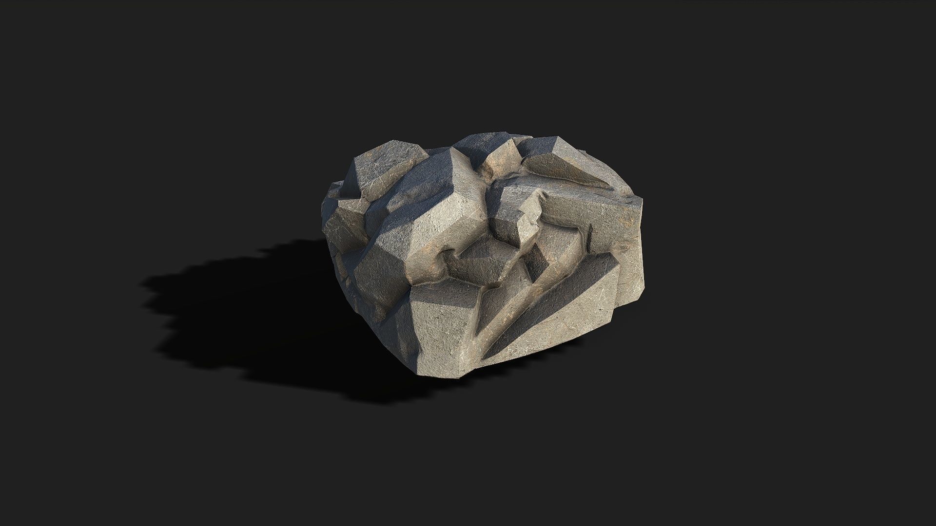 Mountain cliff Rocks - PBR Pack 02 Low-poly 3D model_21