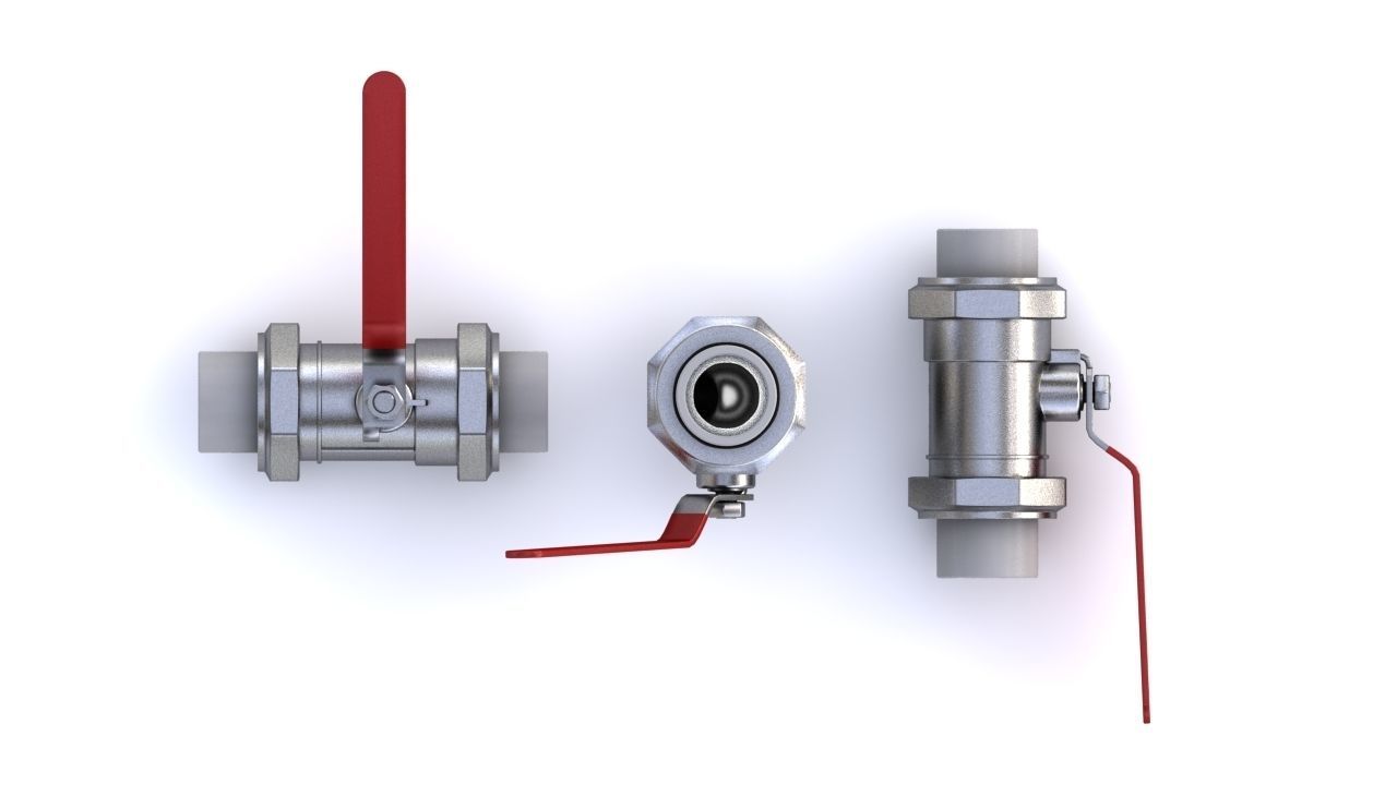 Ball Valve 3D model_4
