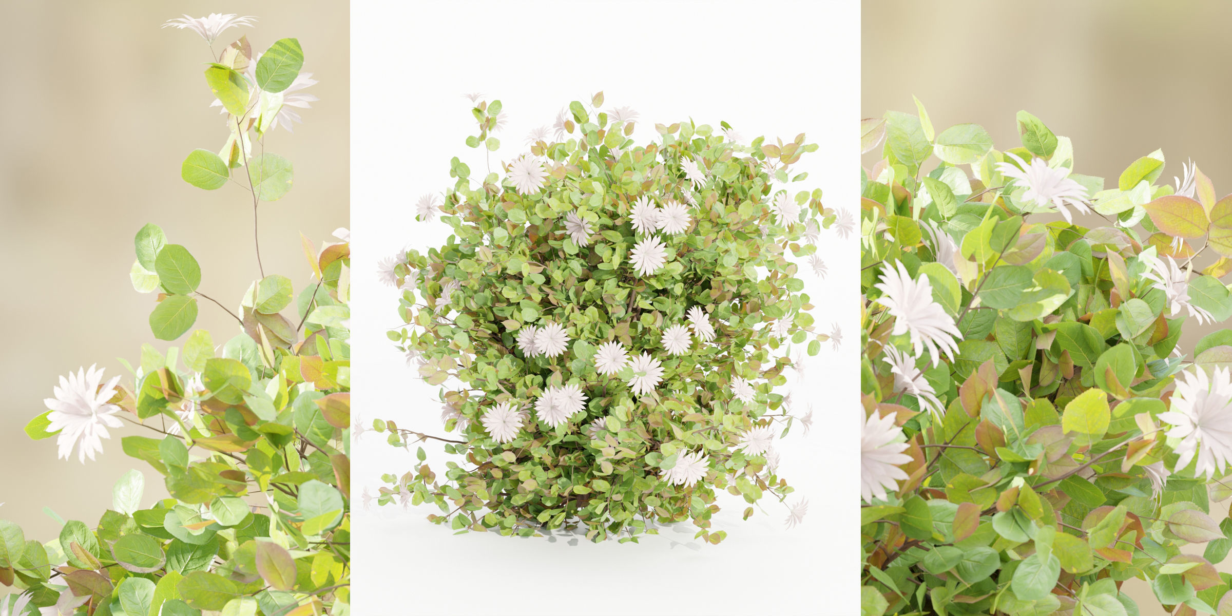 Flowering Bushes collection vol 108-Blender 3D model_10