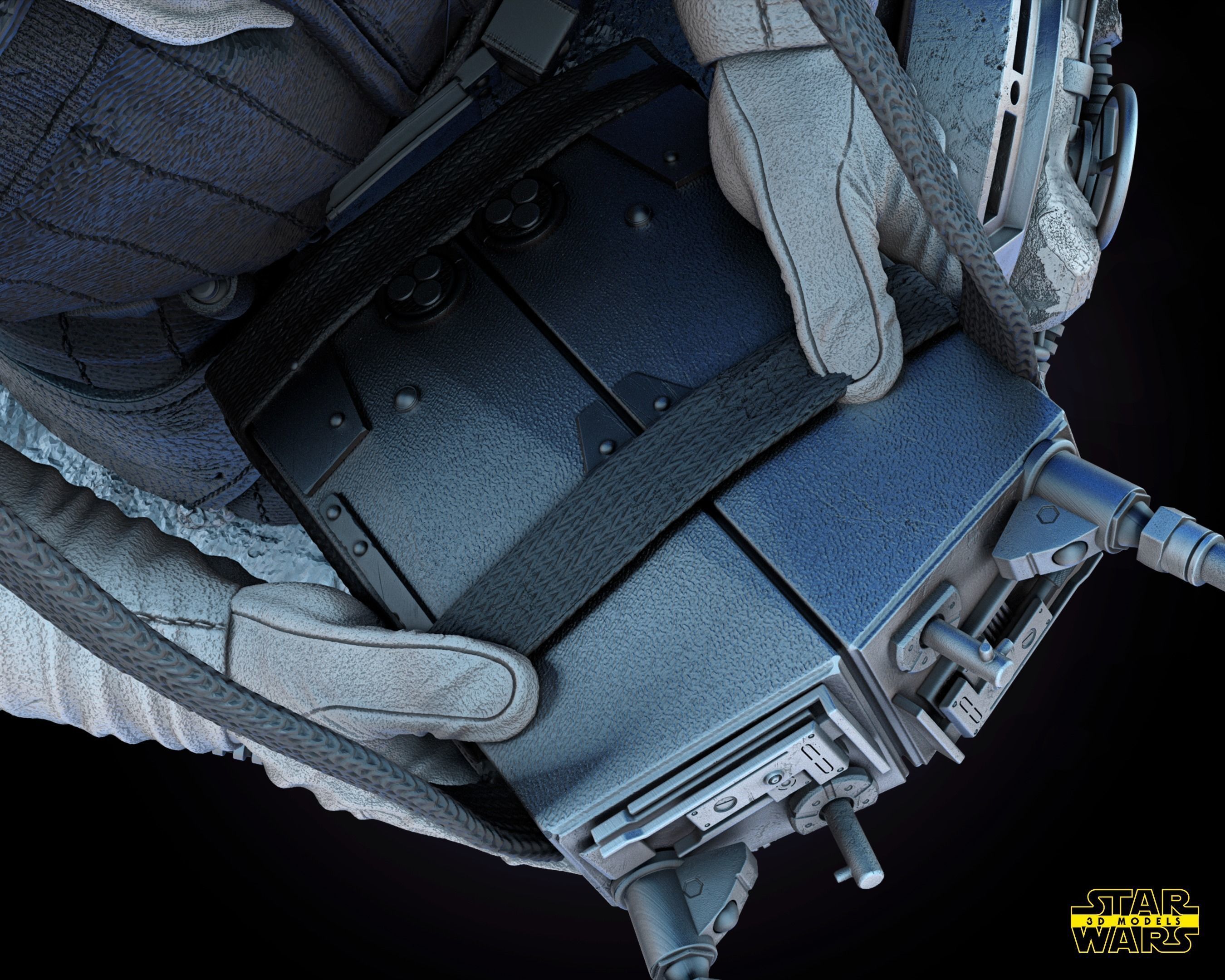 Han Solo Snowsuit Bust Tested for 3D printing 3D print model_5