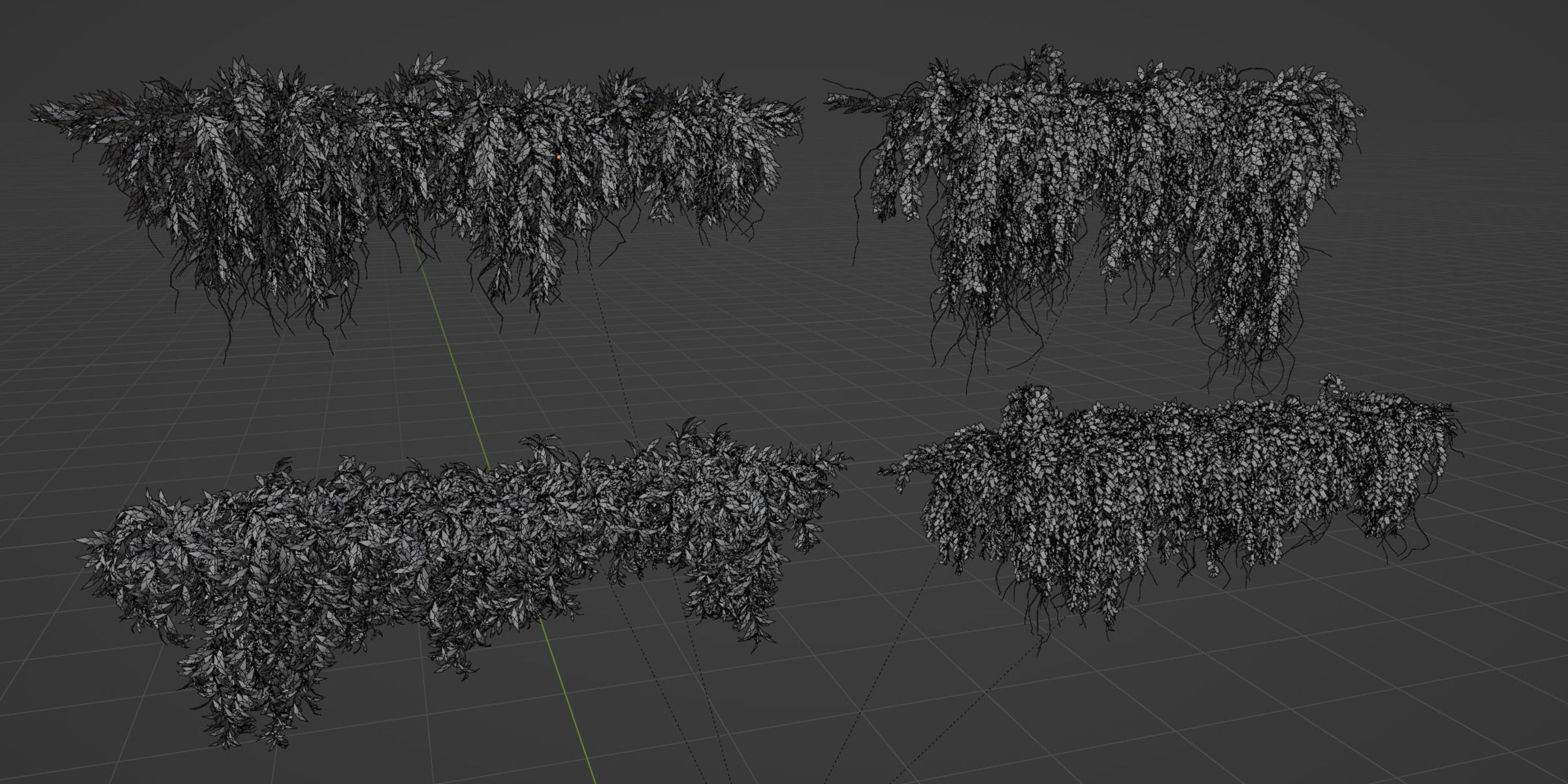 Hanging wall plants collection vol 109-Blender 3D model_8