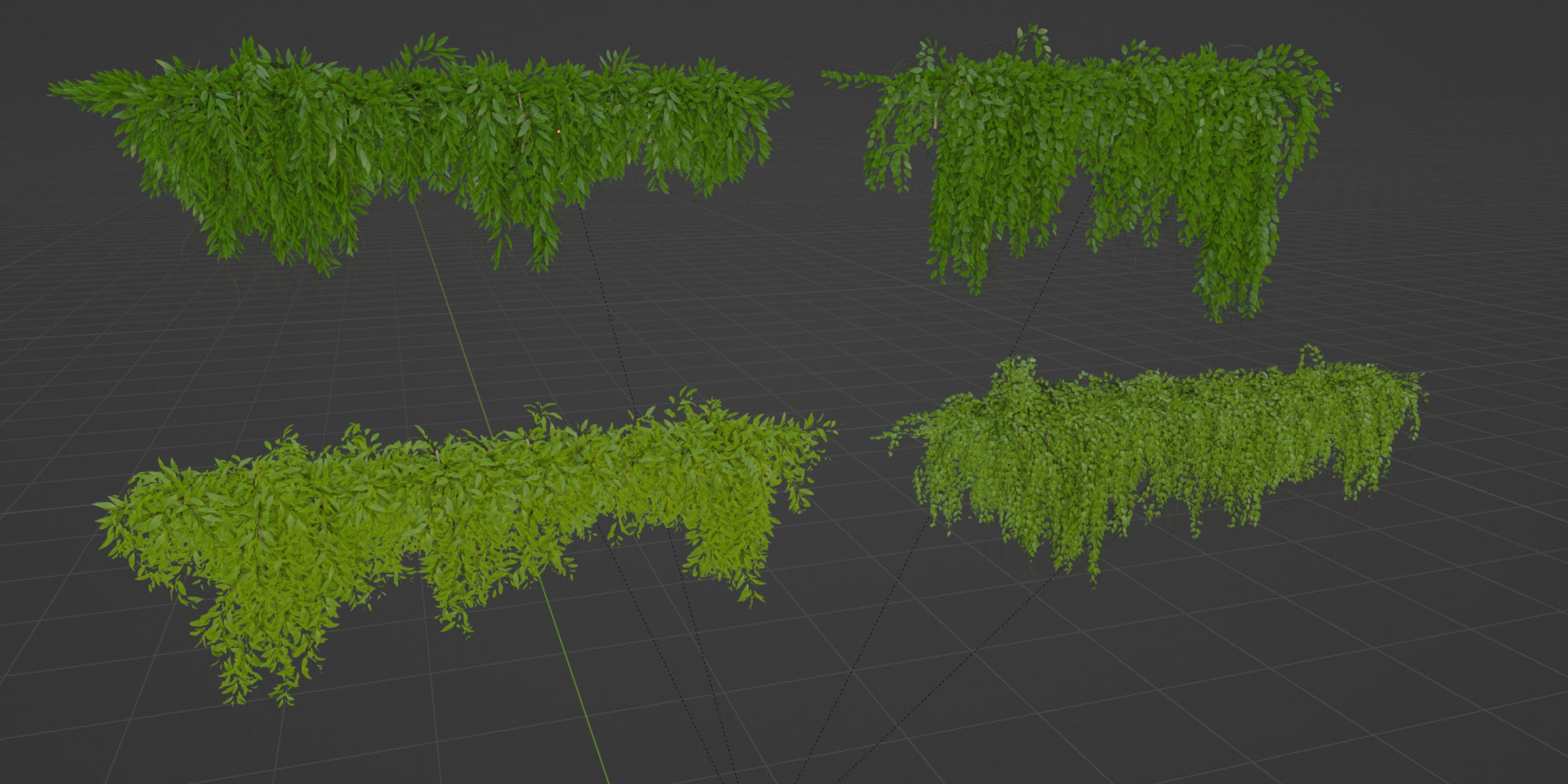 Hanging wall plants collection vol 109-Blender 3D model_7