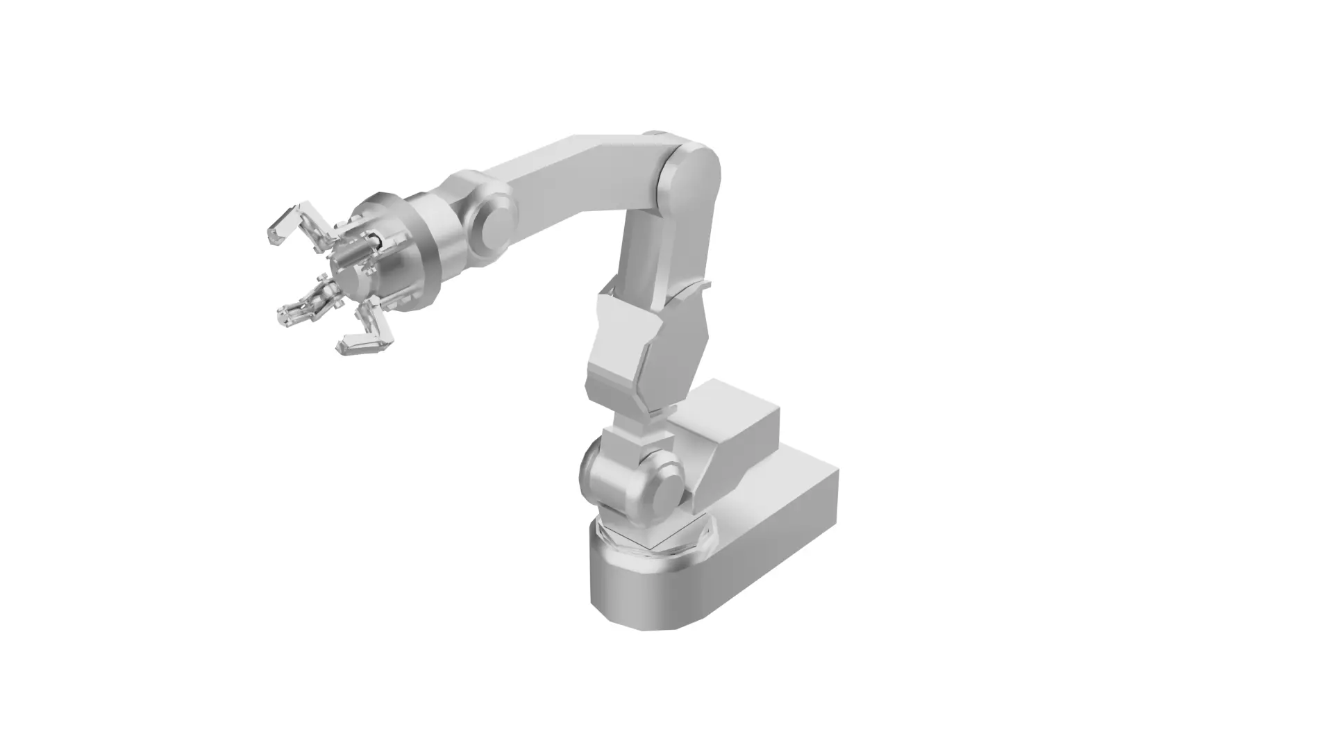 Robot arm Low-poly 3D model_0
