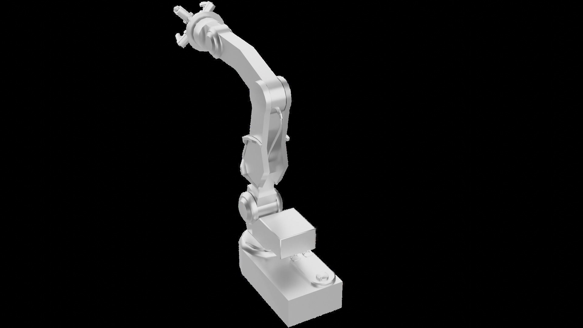 Robot arm Low-poly 3D model_1