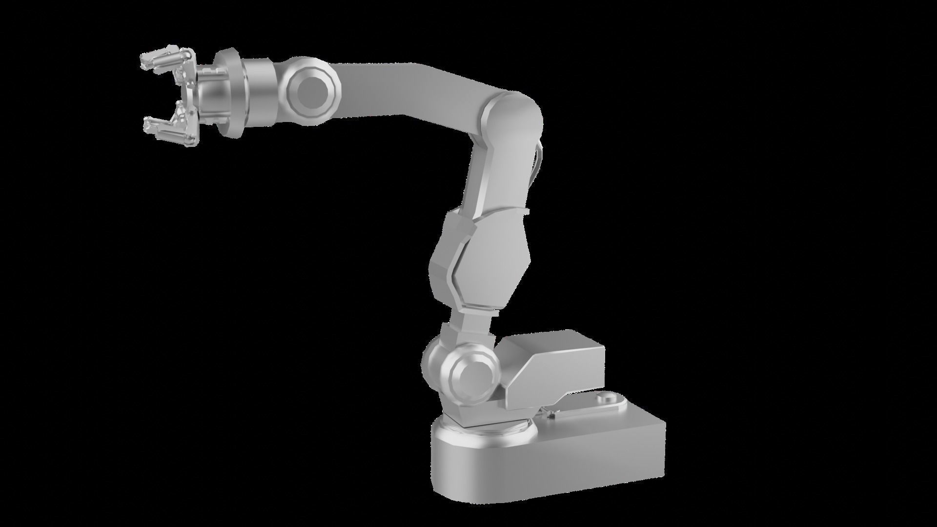 Robot arm Low-poly 3D model_4