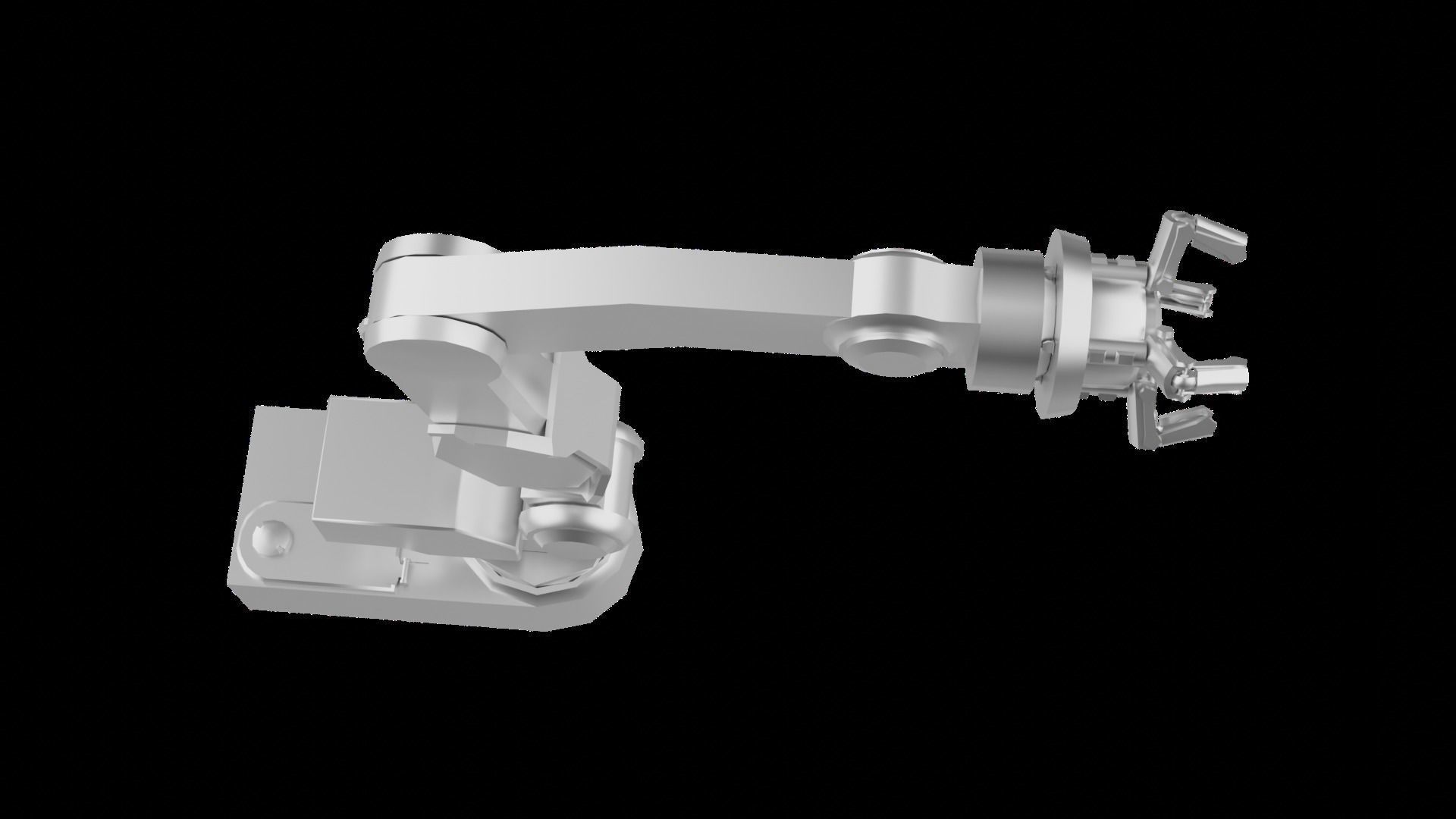 Robot arm Low-poly 3D model_2