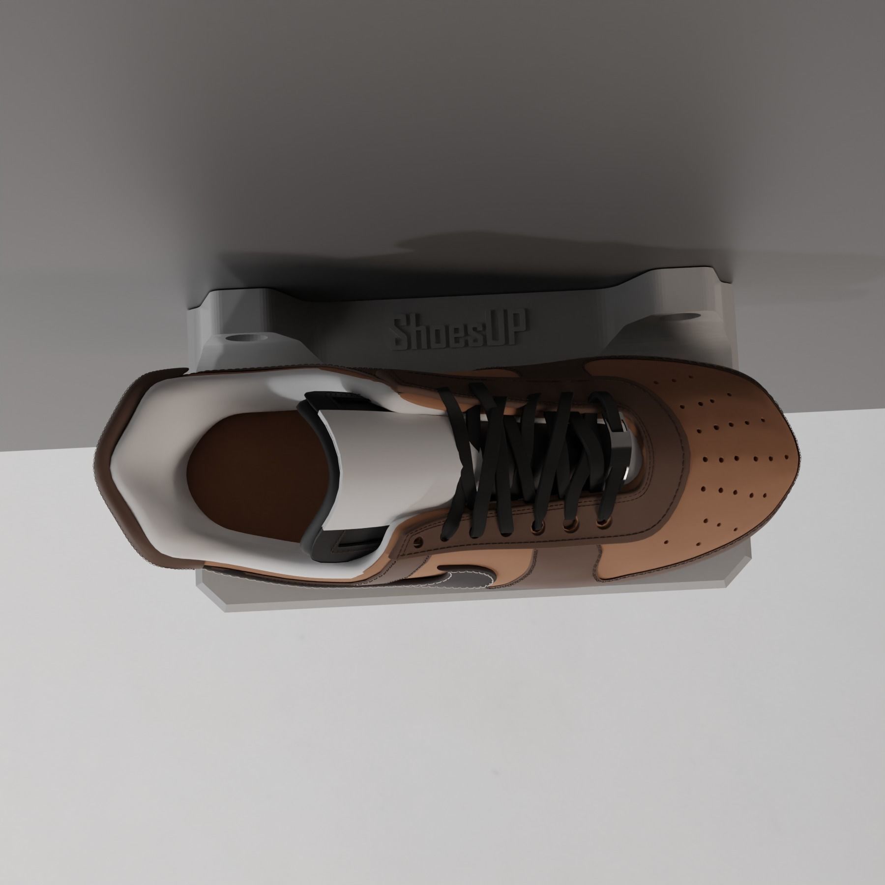 ShoesUP One shoe wall shelf Free 3D print model_2