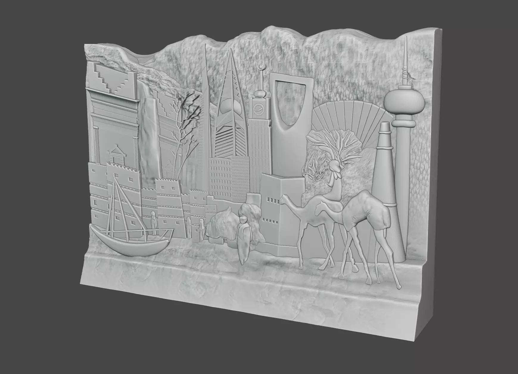 3D Saudi Arabia skyline souvenir 3D print model_0