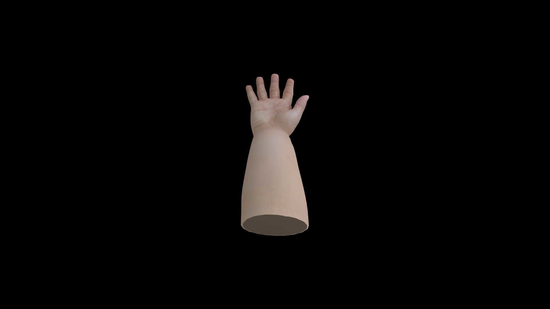 HAND10 Baby Hand animation Low-poly 3D model_6
